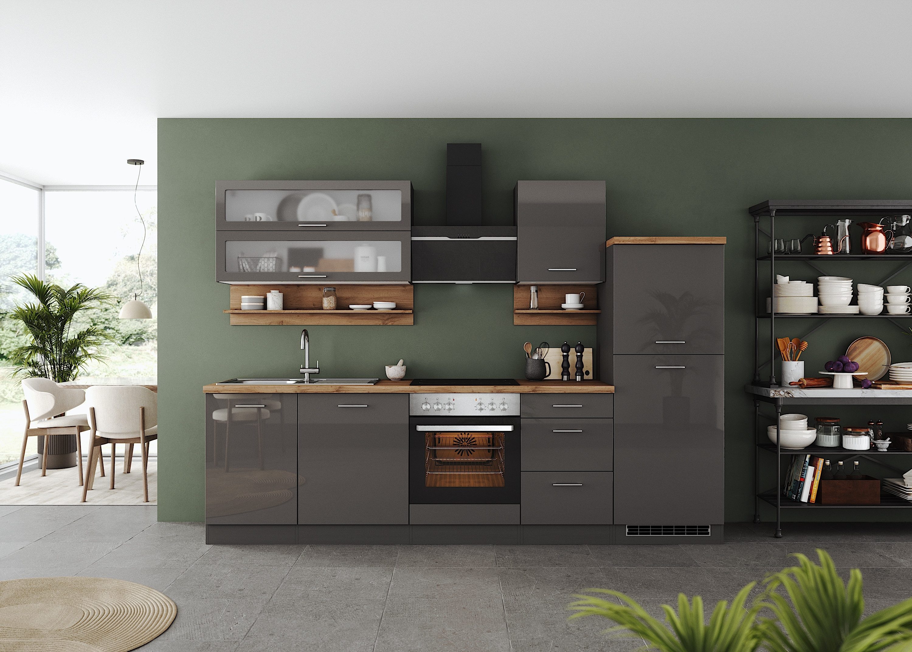 KOCHSTATION Küchenzeile KS-Milan, 280 cm breit, günstig online kaufen