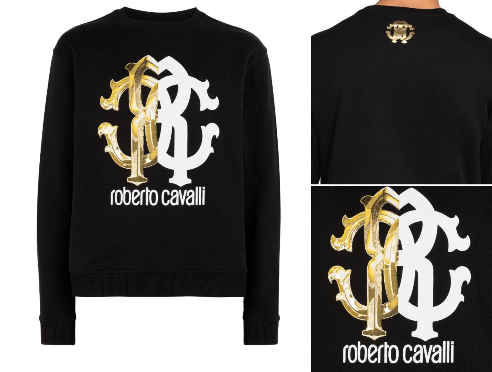 roberto cavalli Sweatshirt ROBERTO CAVALLI FIRENZE RC LOGO SWEAT SWEATER SWEATSHIRT JUMPER PULLOV