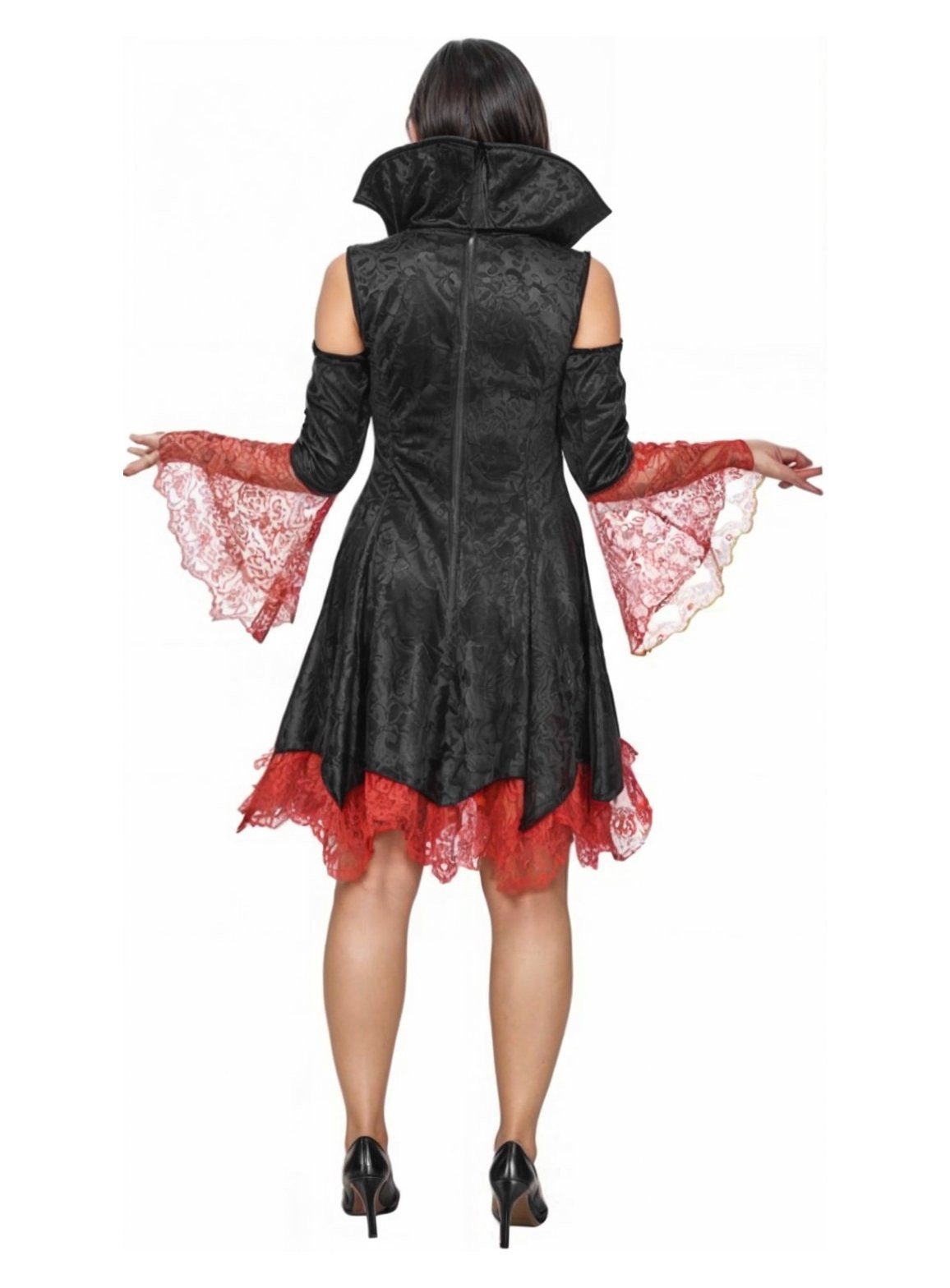 Metamorph Vampir-Kostüm Bloodflowers Vampirkostüm, Vampirkleid mit opulentem Spitzenbesatz