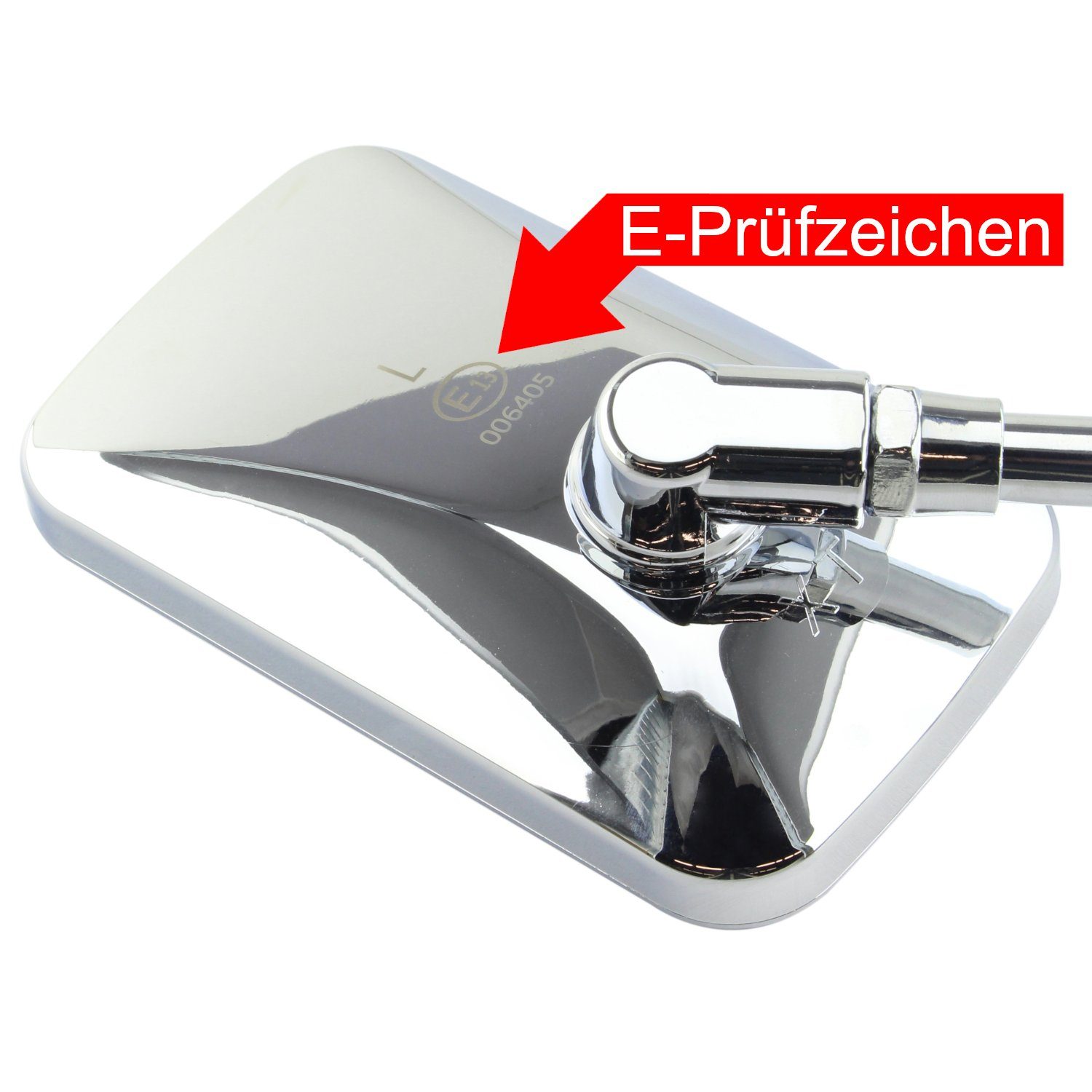 Area1 Motorradspiegel Motorradspiegel Set E geprüft, 2xM10 Rechtsgewinde (E-geprüft, inkl. 5 Adapter)