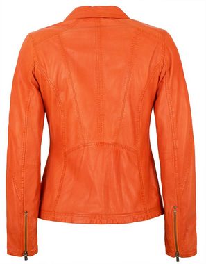 Jilani Lederjacke Enlil Jilani - Damen Echtleder Lederjacke Lammnappa coral orange