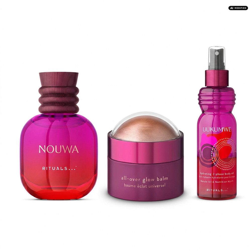 Rituals Eau de Parfum Rituals Uukumwe Nouwa Duft und Glow Pflege Bundle, Komplettes Rituals Uukumwe Duft und Bodypflege Geschenkset