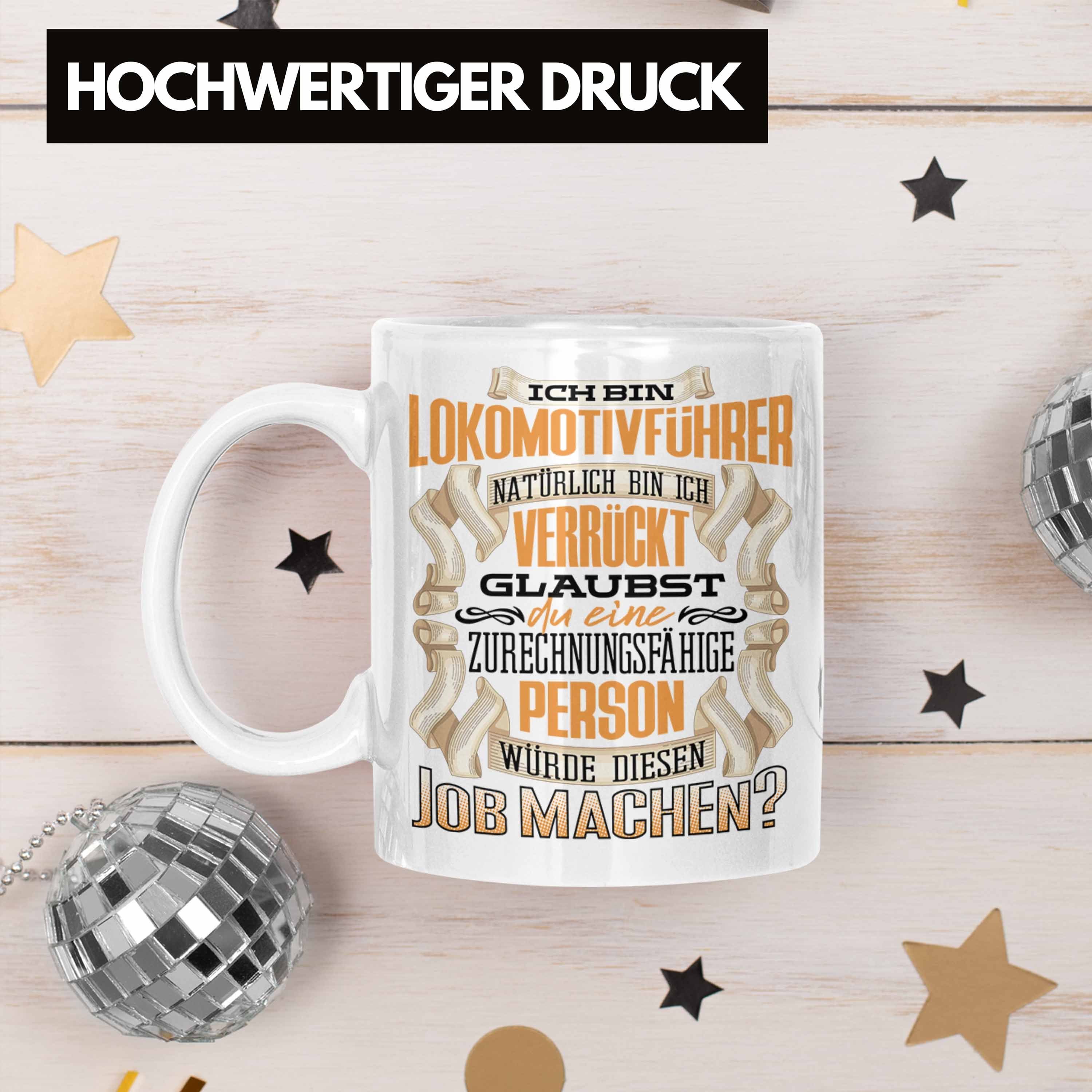 Trendation Tasse Tasse Lustige Bin Weiss Lokomotivführer Geschenk - Geburtstag Ich Trendation
