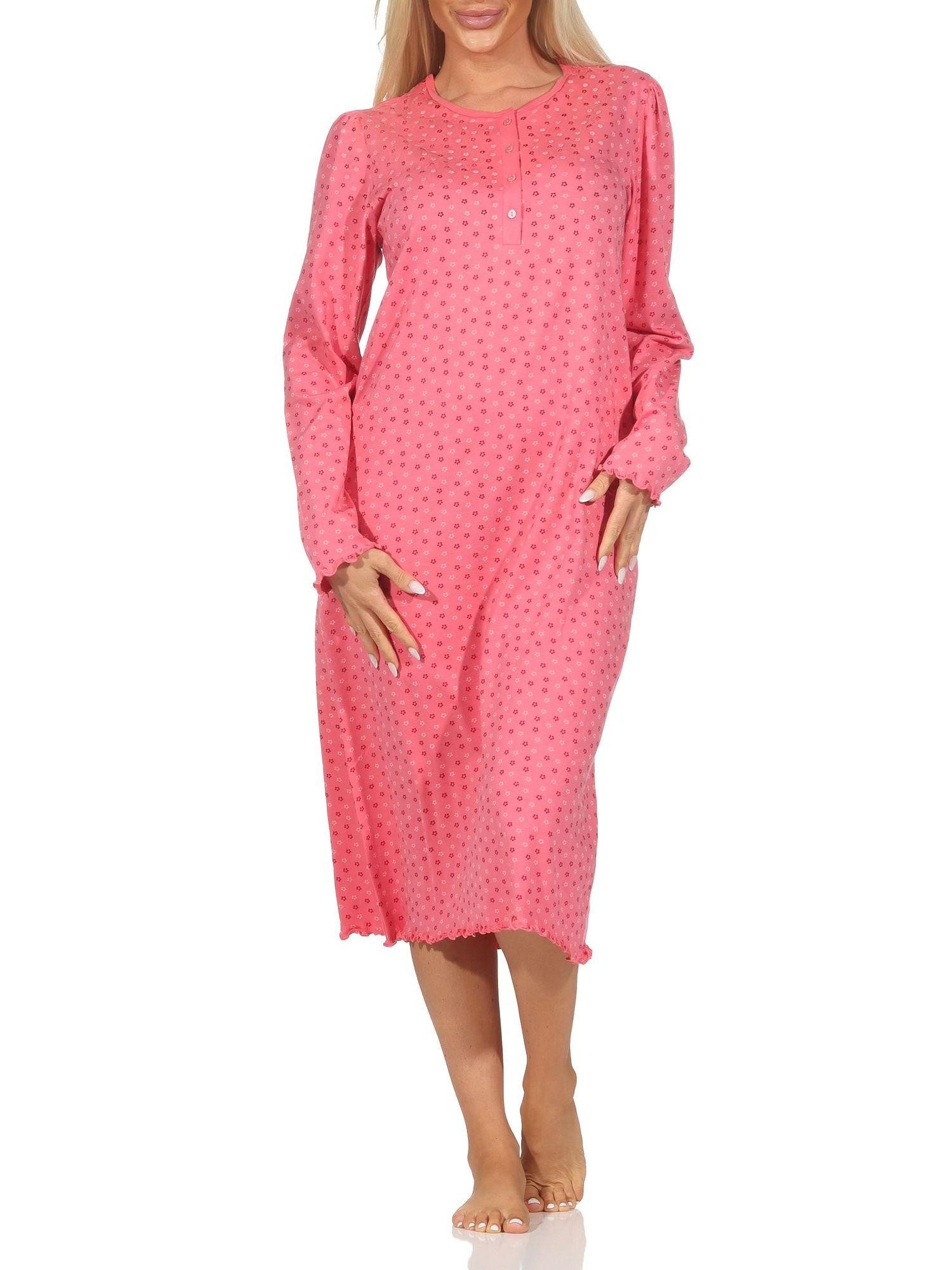 Nachthemd Normann Damen langarm Nachthemd im klassisch eleganten Design
