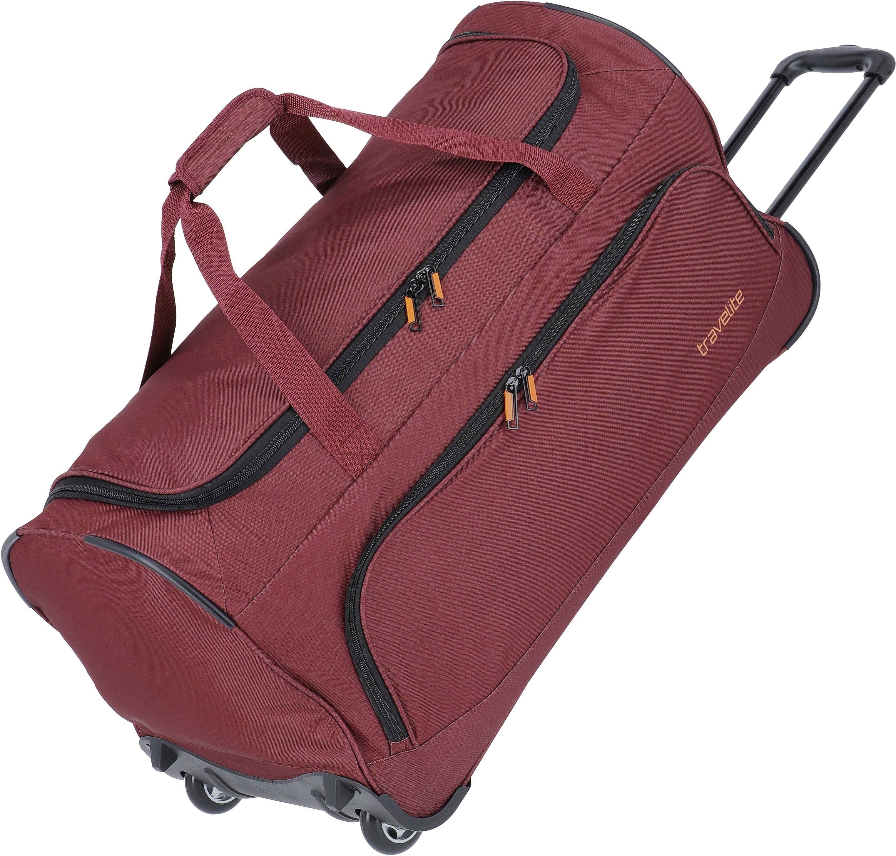 travelite Reisetasche Basics Fresh, 71 bordeaux, mit cm, Rollen