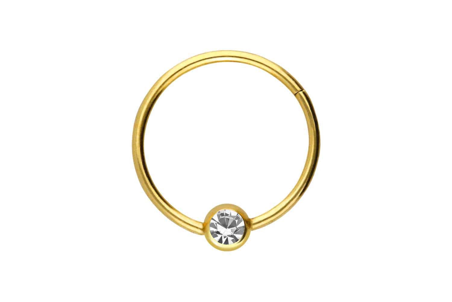 PIERCINGLINE Nasenpiercing Chirurgenstahl Segmentring Clicker KRISTALL günstig online kaufen