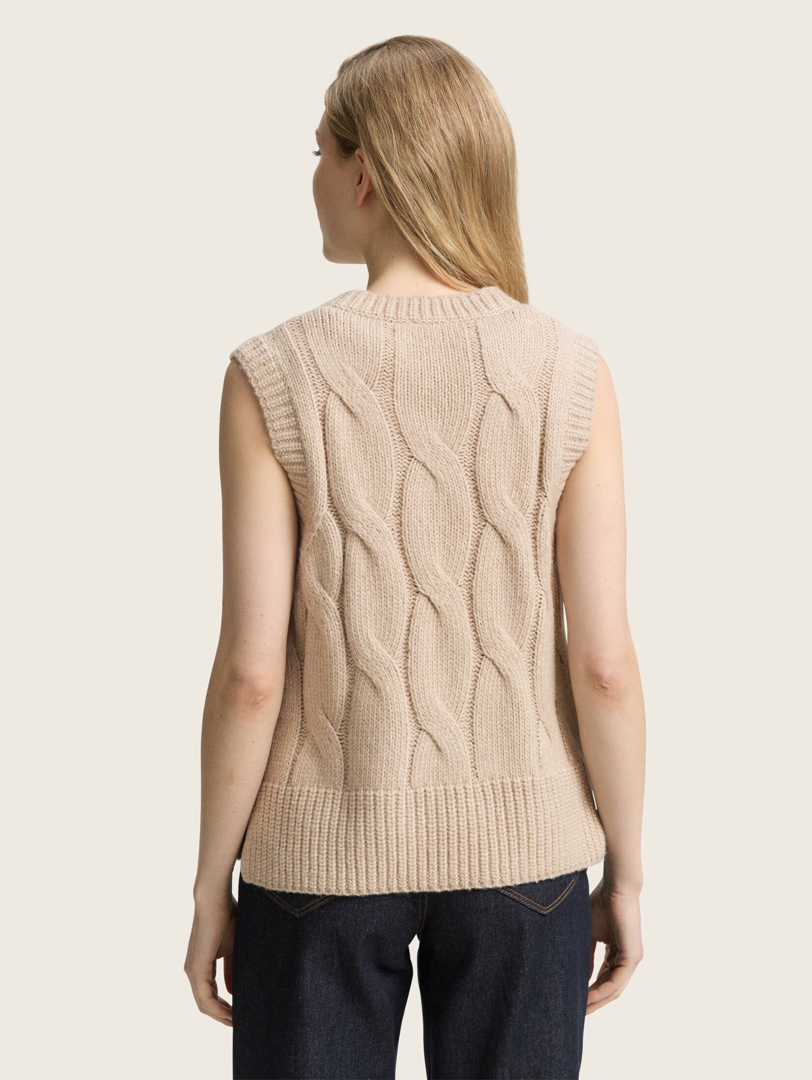 TOM TAILOR Strickpullover Pullover & Strickjacken Pullunder mit Zopfmuster