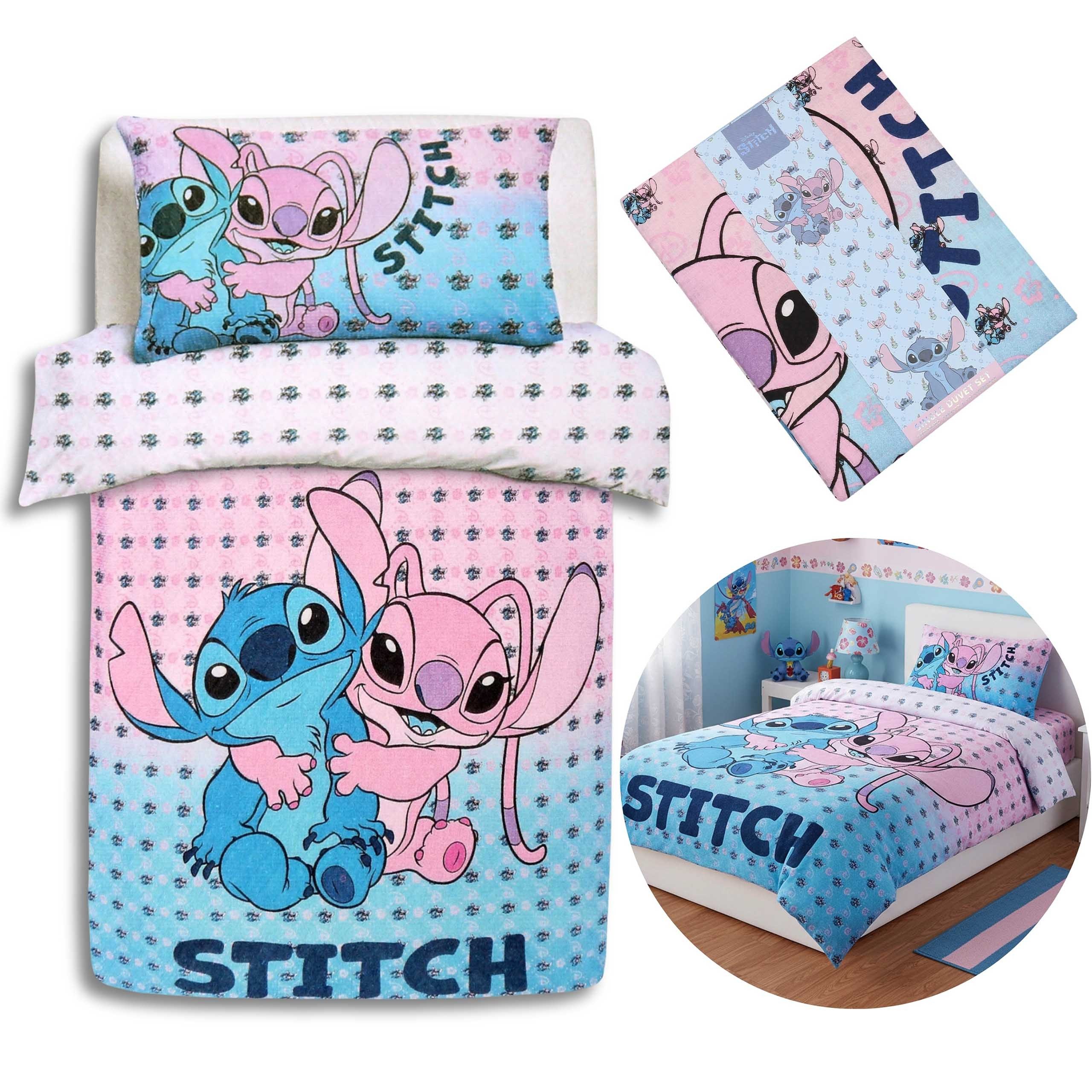 Sarcia.eu Bettwäsche Stitch und Angel Disney Blau und rosa Bettwäsche-Set 1 günstig online kaufen