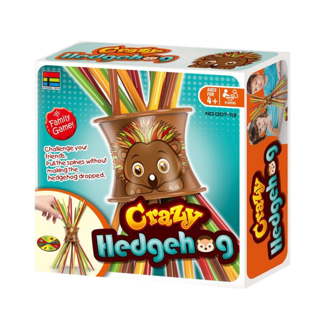 LEAN TOYS Spiel Lean Familienbastelspiel Crazy Hedgehog Shuffleboard