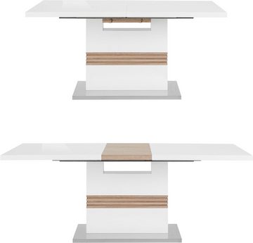 INOSIGN Essgruppe Perez/Lila, (Set, 5-tlg), mit 4 Stühlen, Tisch ausziehbar, Breite 160-200 cm