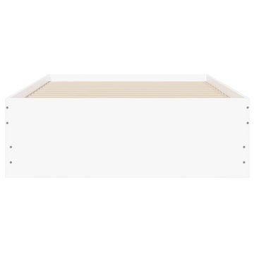 vidaXL Bettgestell Bettgestell mit Schubladen Weiß 100x200 cm Holzwerkstoff Bett Bettgest