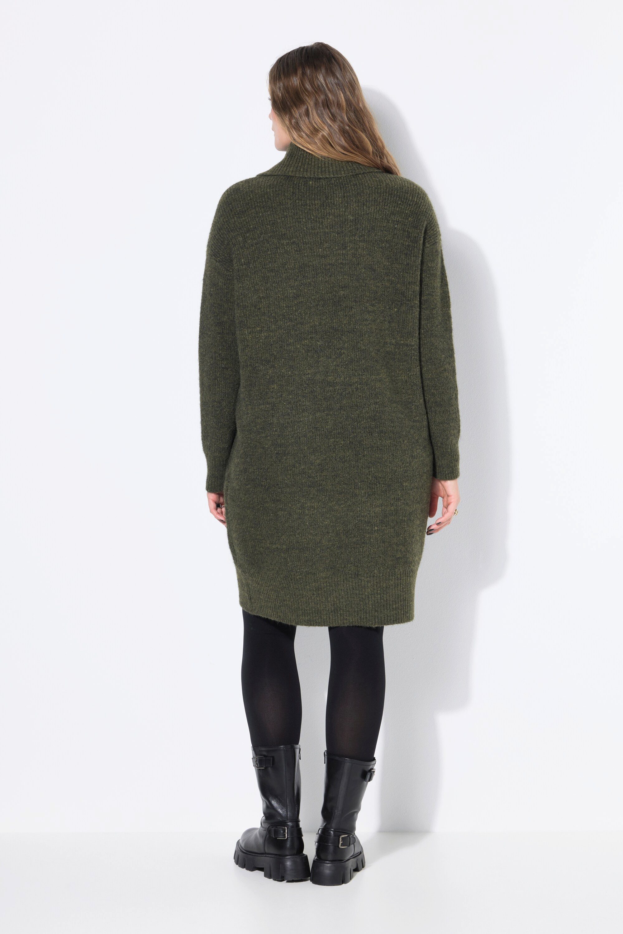 Studio Untold Strickkleid Strick-Minikleid oversized Rollkragen Langarm