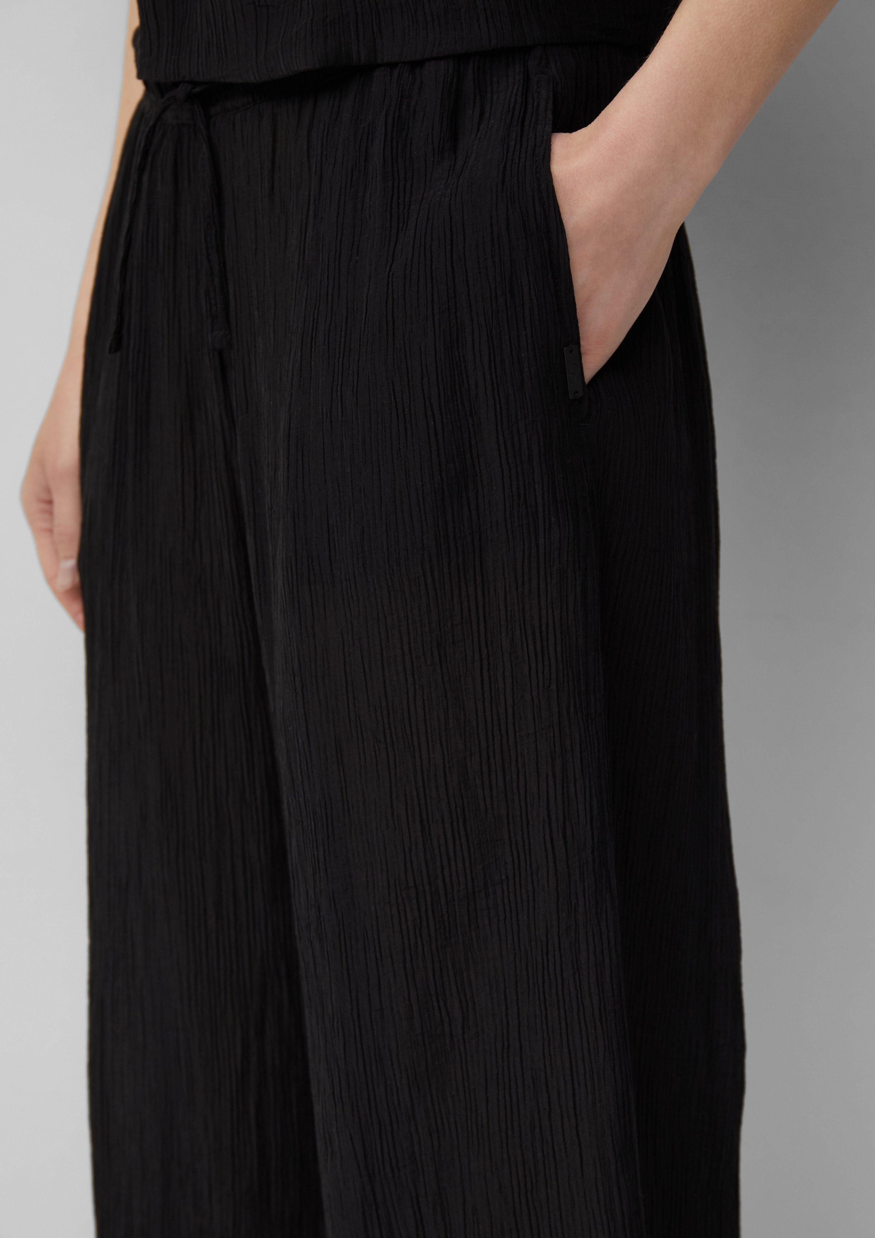 QS 7/8-Hose Strukturierte Culotte aus Viskosemix günstig online kaufen