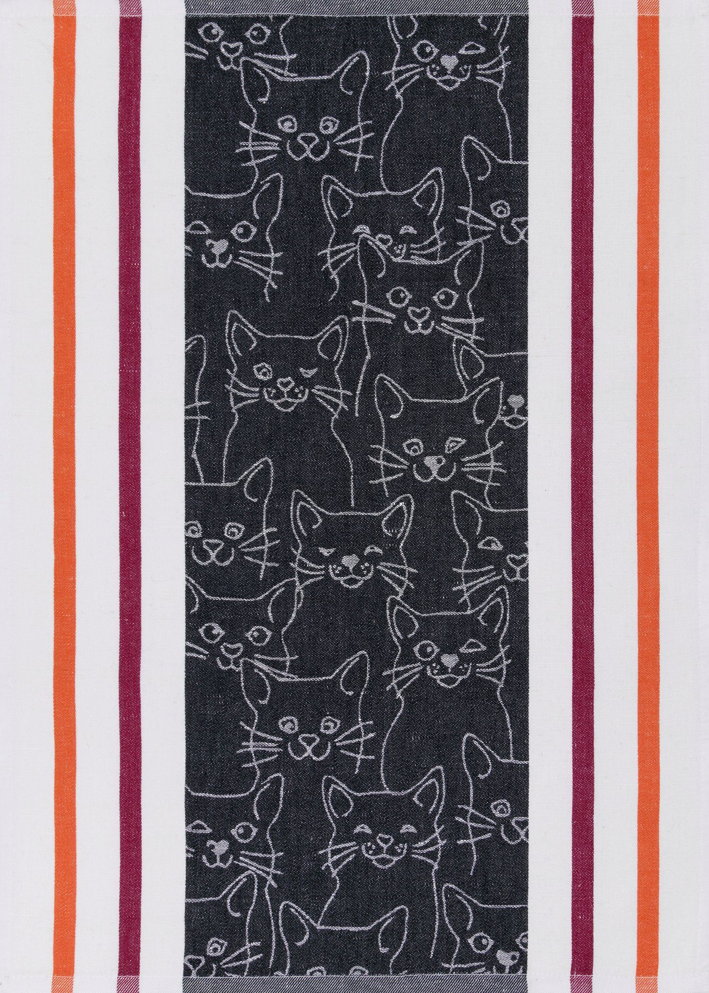 x Set), 70 Geschirrtuch Geschirrtücher (Set, (3 3-tlg., cm, 3er Pack 50 Jacquard Stück), Cat, Kracht ca. Halbleinen
