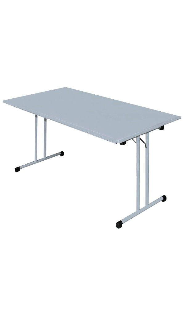 Steelboxx Klapptisch Klapptisch Besprechungstisch Konferenztisch Schreibtisch 120 x 80 cm (Komplett-Set, 1-St), Maße: H 750 x B 1200 x T 800 mm, stapelbar Gestell: RAL 7035 Lichtgrau/ Tischplatte: Lichtgrau