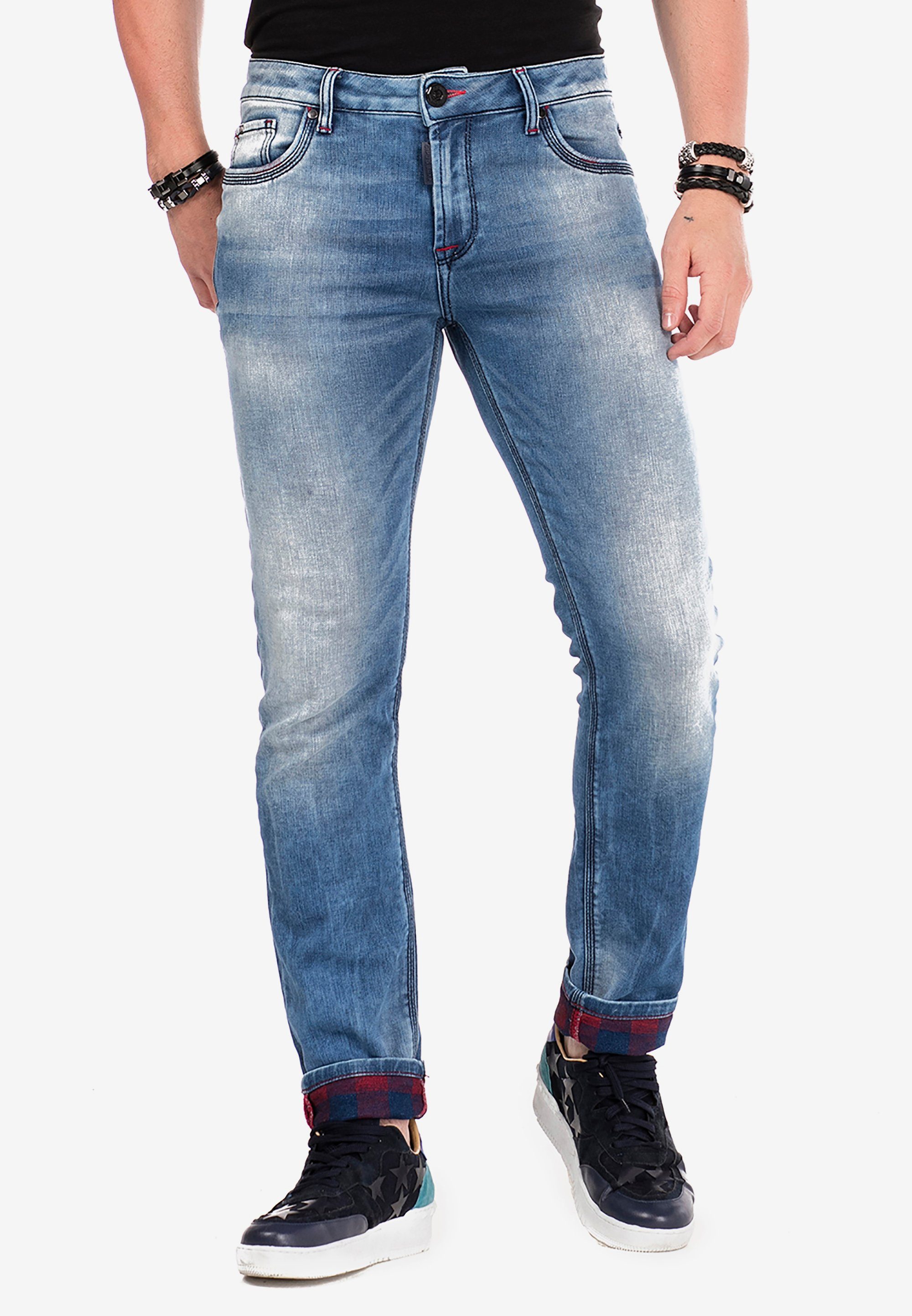 Baxx Cipo & Used im Look blau Slim-fit-Jeans