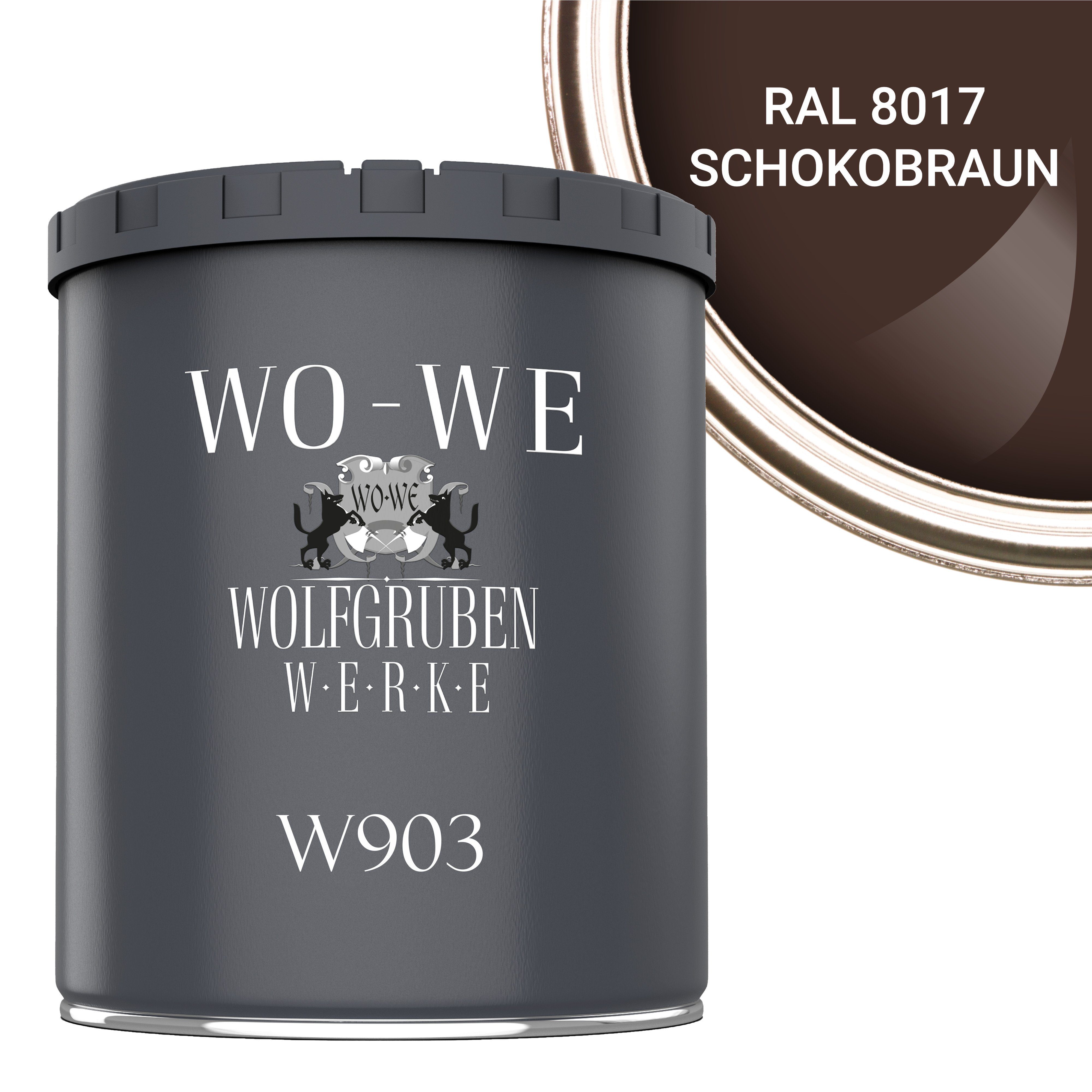 WO-WE Heizkörperlack 8017 1-10L, Heizungsfarbe Schokoladenbraun Heizkörperfarbe RAL W903, Wasserbasis