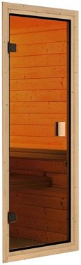Karibu Sauna Soraja, BxTxH: 259 x 210 x 205 cm, 40 mm, (Set) 9-kW-Ofen mit integrierter Steuerung