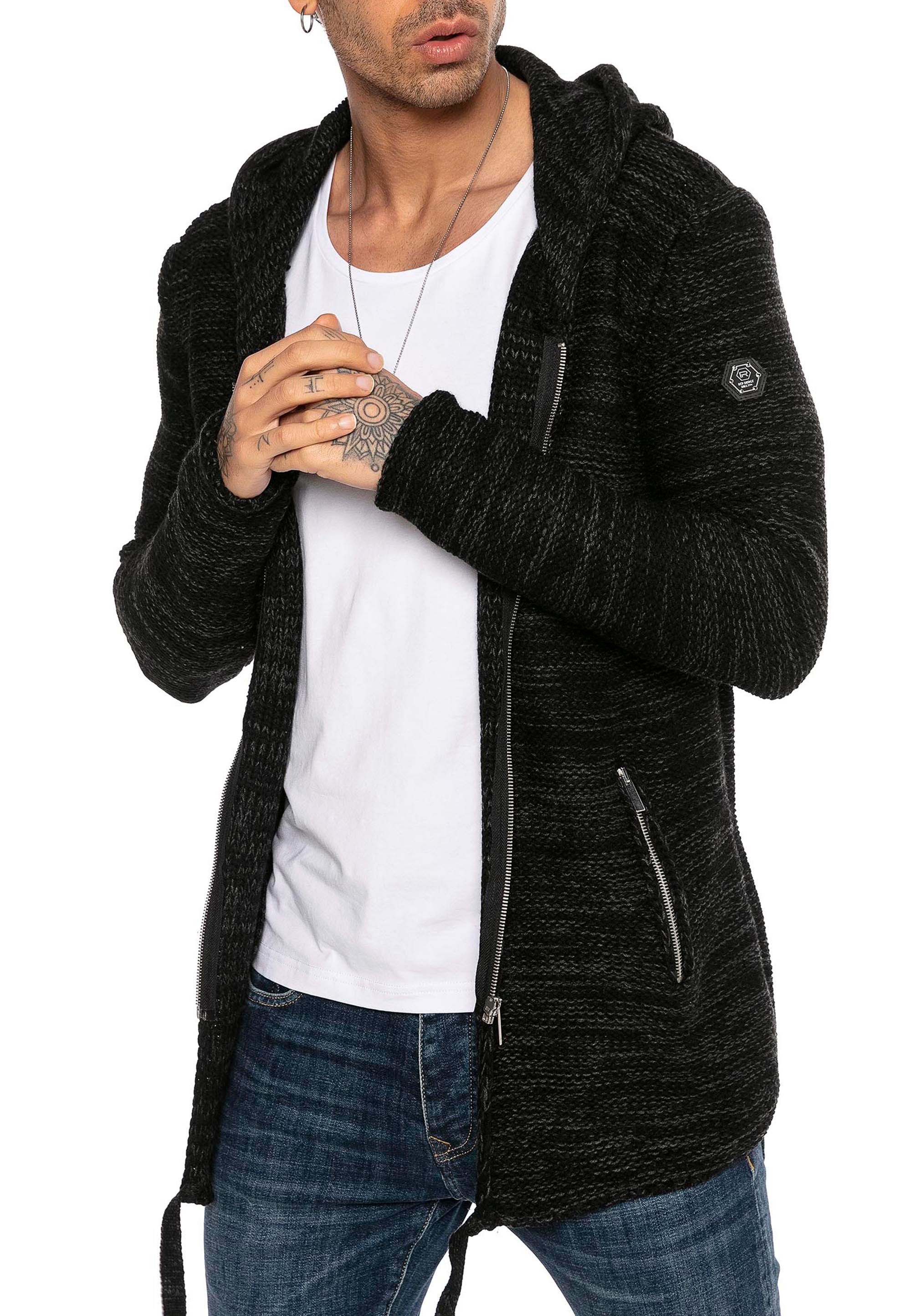 RedBridge Strickjacke mit Kapuze und Reißverschluss günstig online kaufen