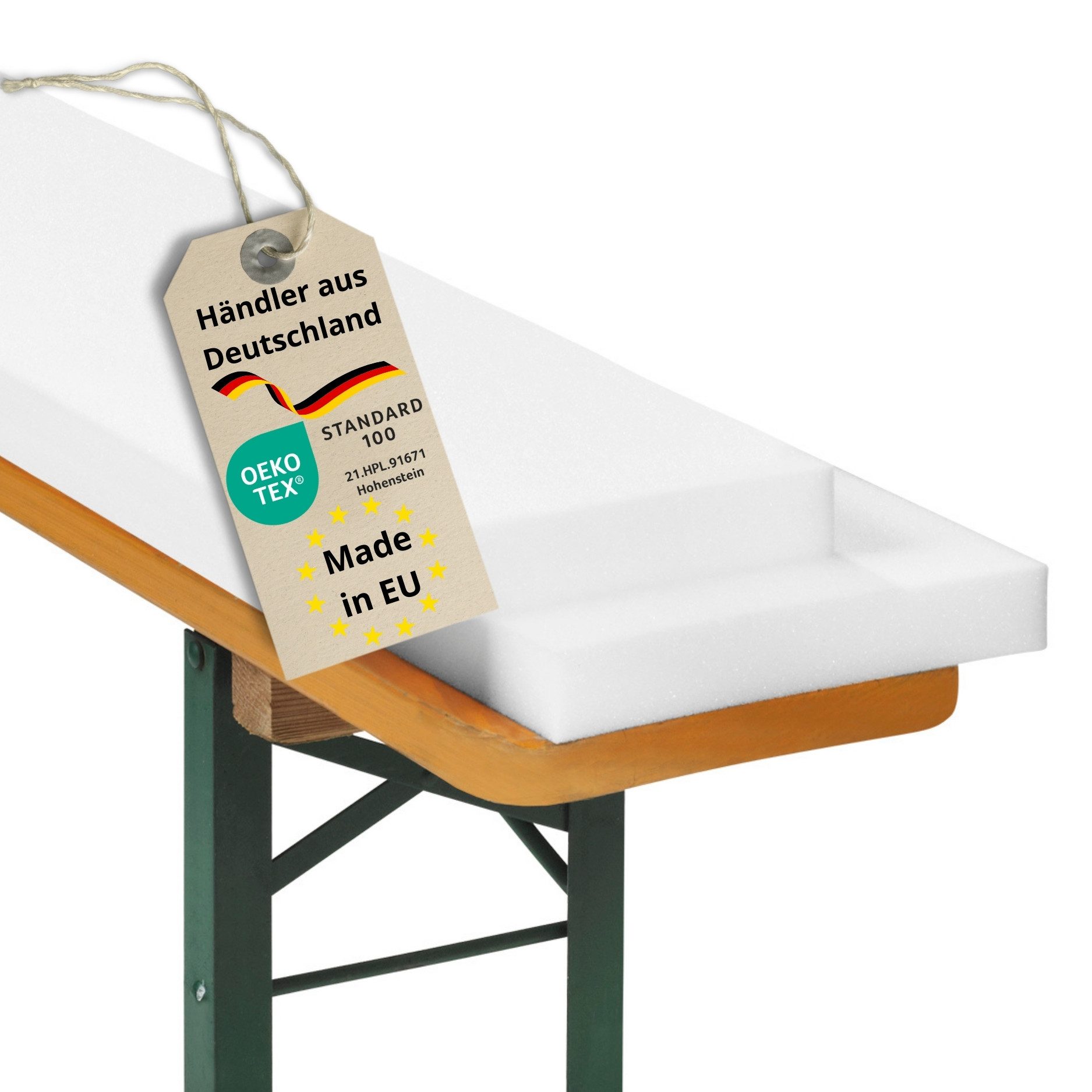 sleepling Bankauflage Bierbankauflage 2er Set, (Set, 2 St), individuell zuschneidbar