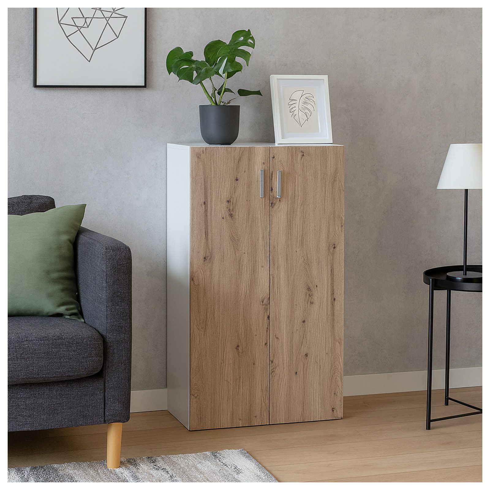 HTI-Line Kommode Kommode Nina mit 3 Regalfächern (Stück, 1x Kommode Nina), Anrichte Sideboard Schrank