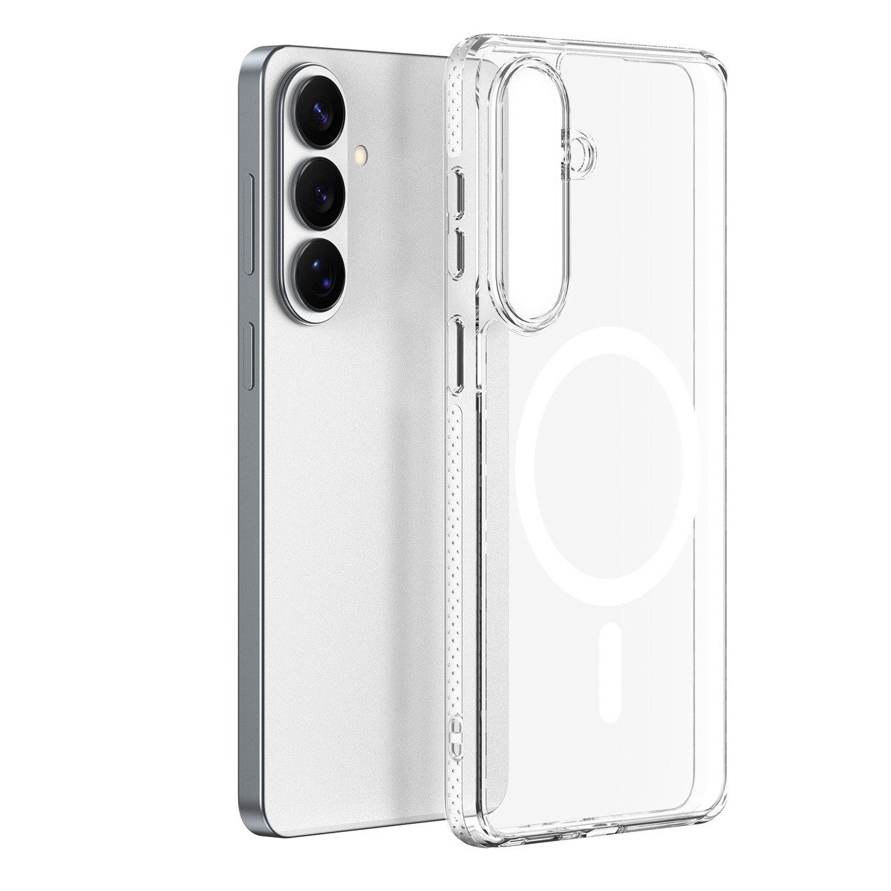 Dux Ducis Handyhülle Clin Mag Case kompatibel mit Magnetring für Samsung S26 transparent 6,3, Transparente Hülle mit integriertem Magnetring