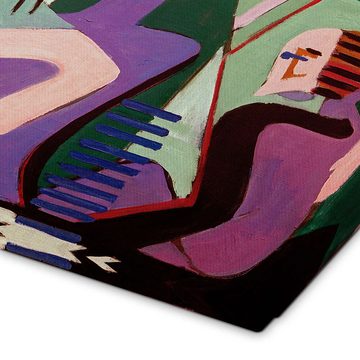 Posterlounge Leinwandbild Ernst Ludwig Kirchner, Sängerin am Piano, Malerei