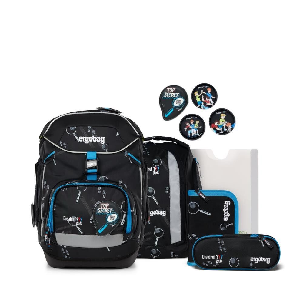 ergobag Schulrucksack Pack (6tlg., Federmäppchen, Sportrucksack, Heftebox, Schlmaperrolle und Kletties)
