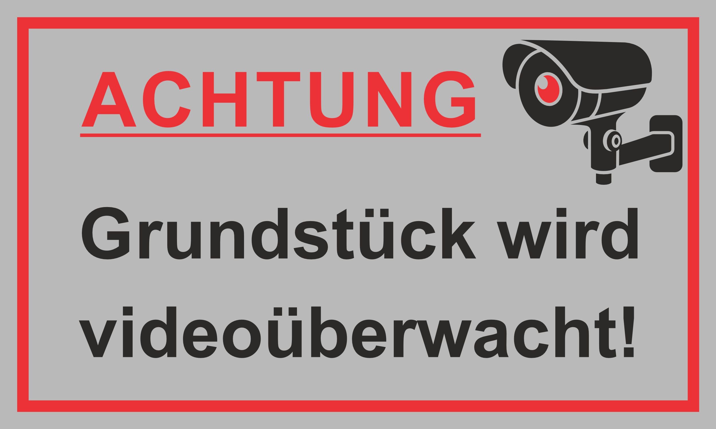 Hermann Schütz Hinweisschild Grundstück videoüberwacht Hinweisschild Kunststoff 150 x 250 mm, (1 St., 1 Schild)