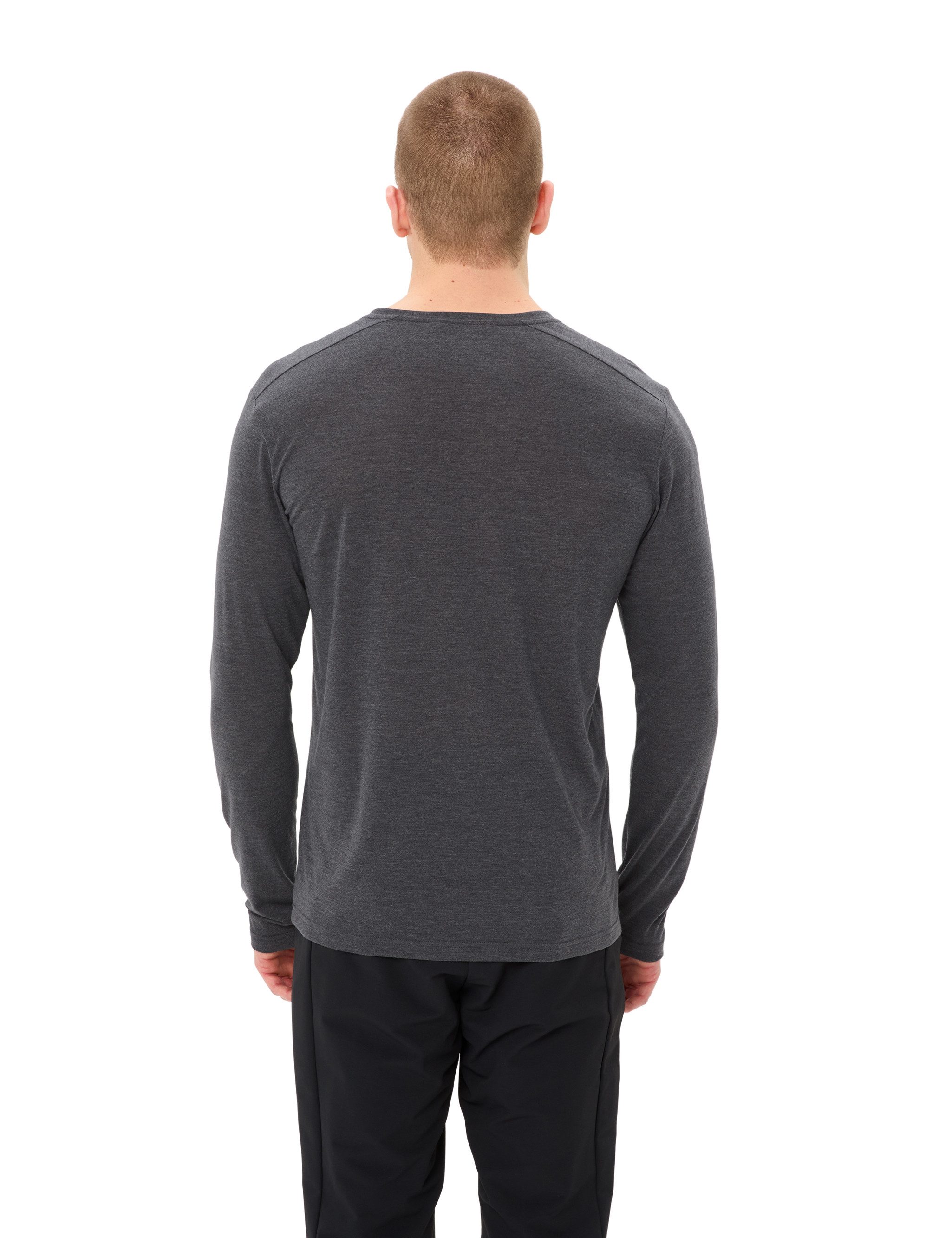 VAUDE Langarmshirt MEN'S ROSEMOOR LS T-SHIRT III ohne Kragen, Rundhalsausschnitt, aus Polyester und Lyocell
