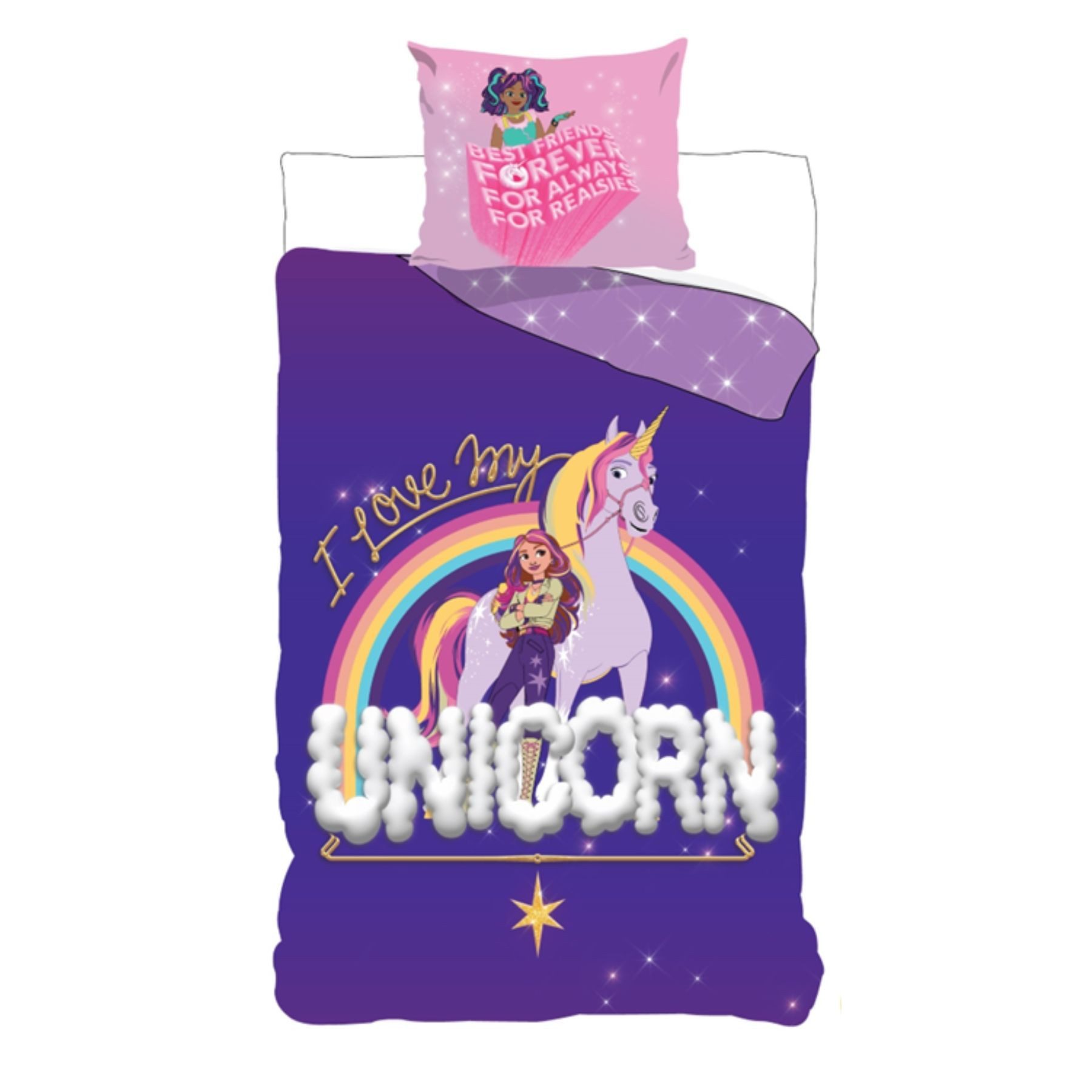 Textiel Trade B.V. Bettwäsche Unicorn Academy 100 % Baumwolle 135x200 cm + günstig online kaufen