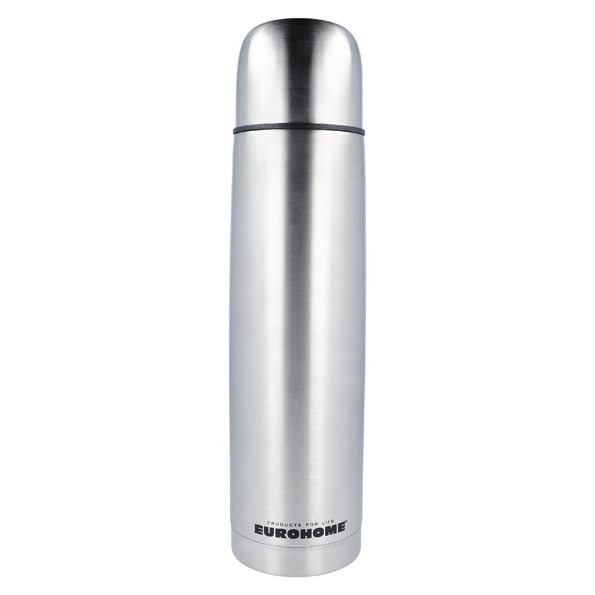 EUROHOME Isolierkanne Edelstahl Isolierflasche Rostfrei mit Satin-Finish, 1 l, (1-St., Thermosflasche 1l, Höhe 32 cm), Thermobecher Kaffee - Trinkflasche mit Trinkdeckel