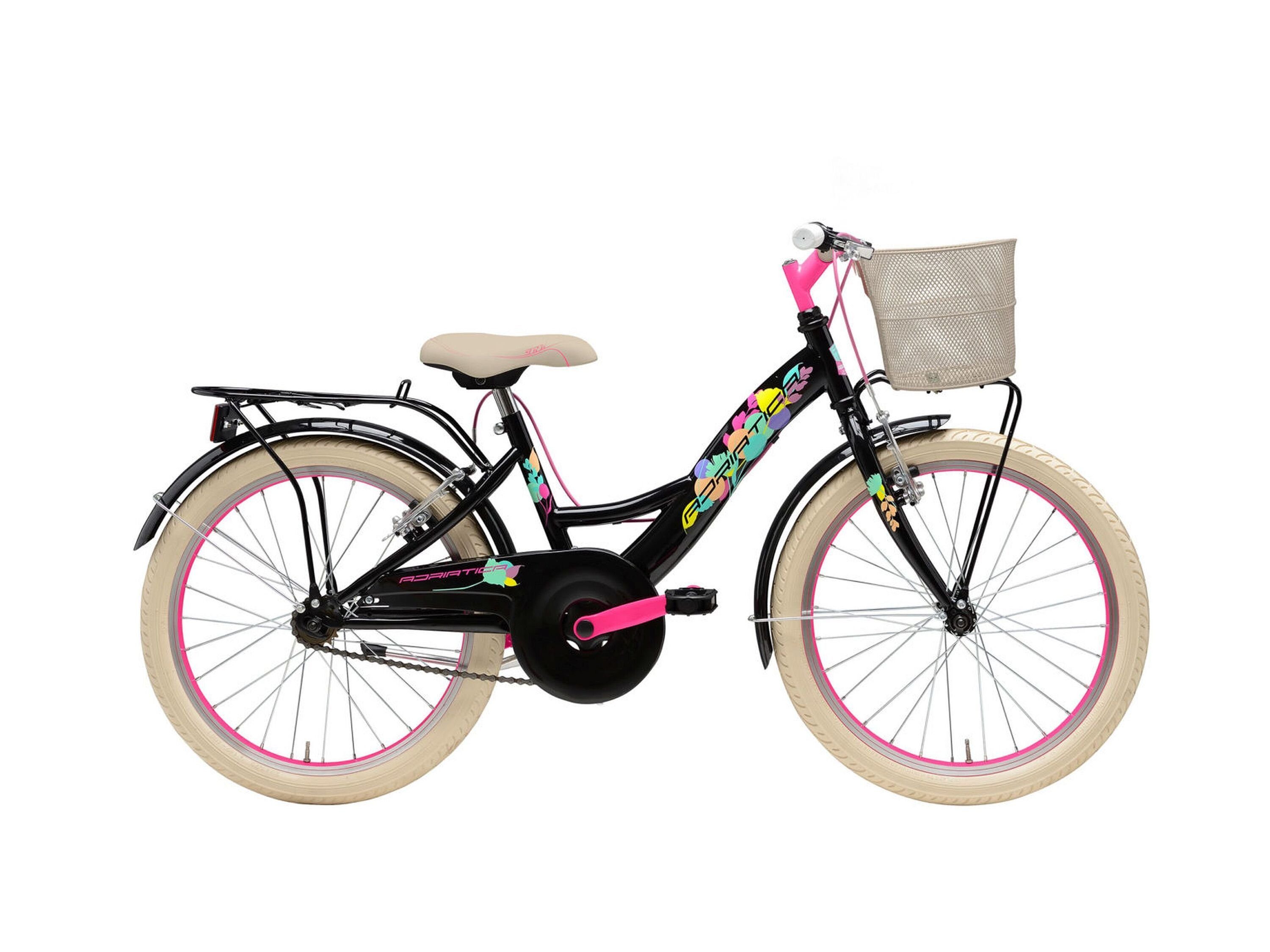 ohne Kinderfahrrad, Gang, Mädchenfahrrad Zoll Adriatica schwarz 1 GIRL Schaltung, 20