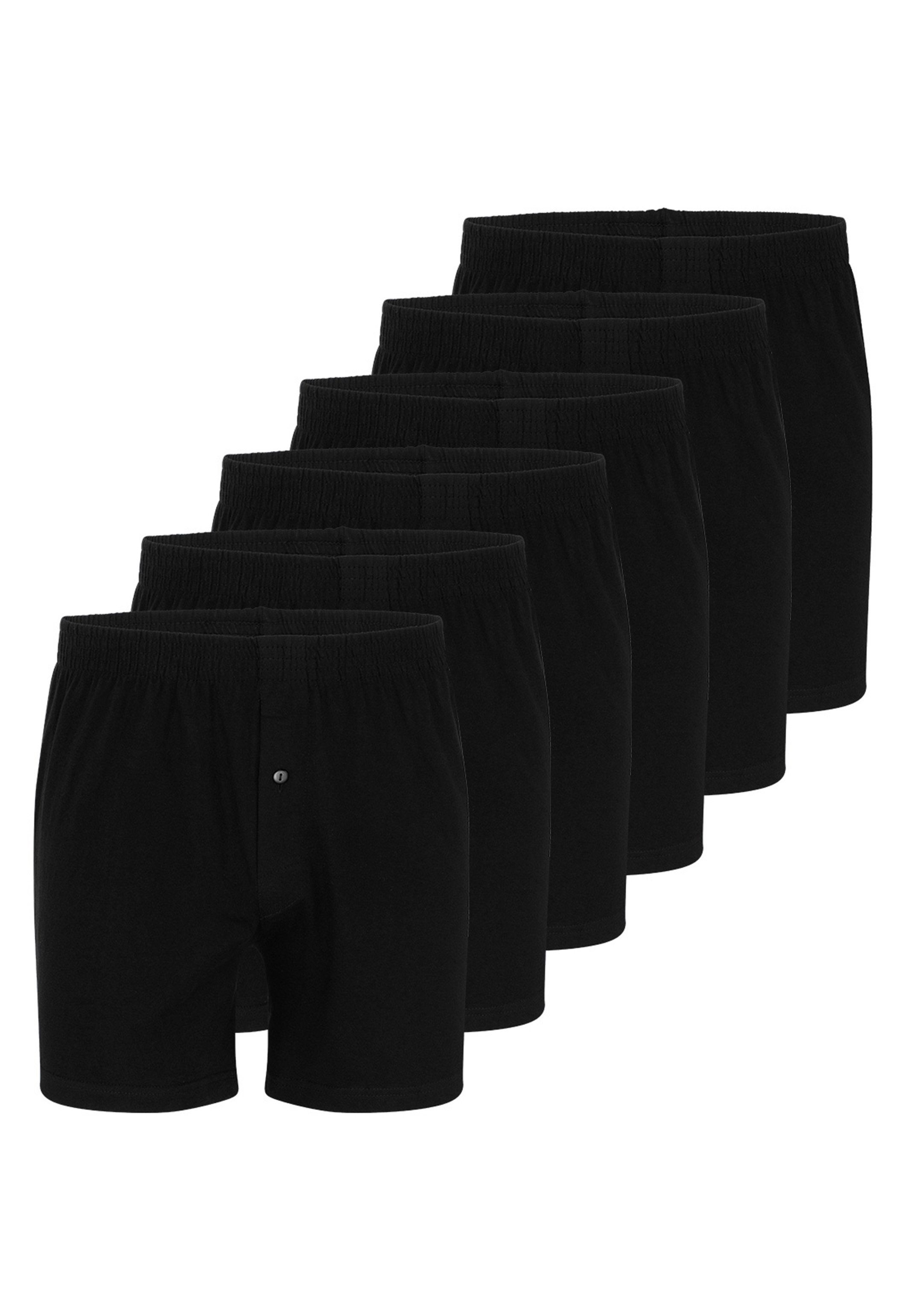 Almonu Boxershorts 6er Pack Organic Cotton (Spar-Set, 6-St) Boxershorts - Baumwolle - Mit Eingriff - Atmungsaktiv Schwarz