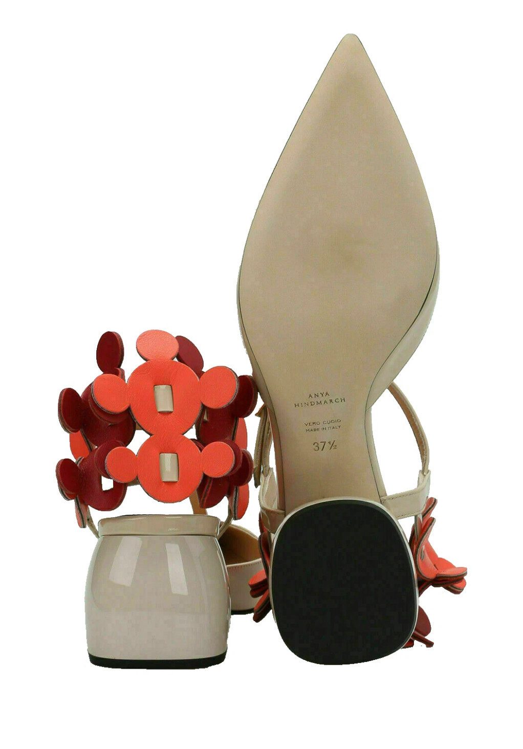 Anya Hindmarch Pointy 55 T-Bar Pumps Lackleder Взуття Made in Italy Slingpumps Inklusive original Box, Staubbeutel und Echtheitskarte