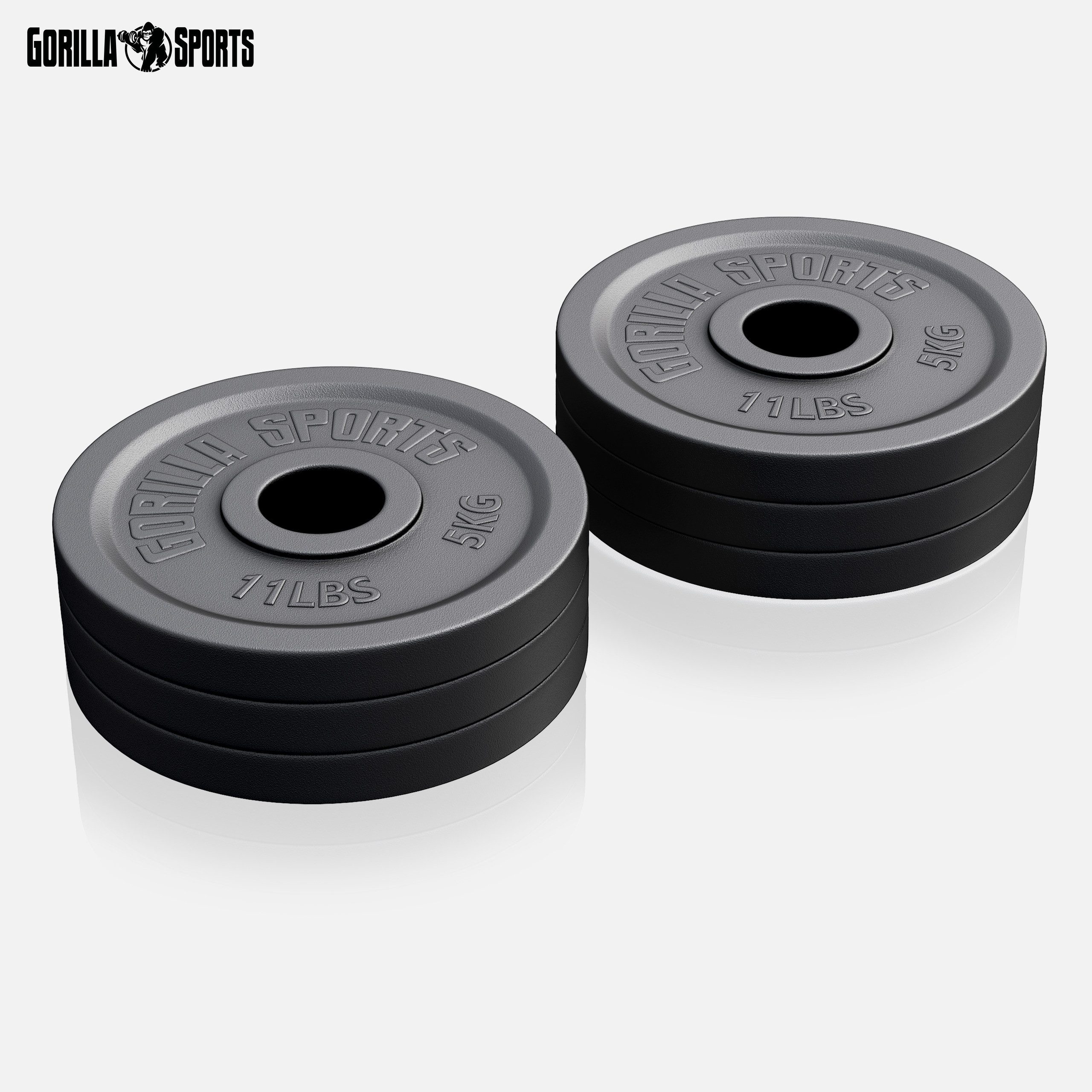 GORILLA SPORTS Hantelscheibe, 30 kg, (6-tlg)