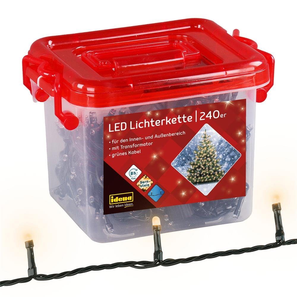 Idena LEDLichterkette »31855«, bernsteinfarben für innen & außen