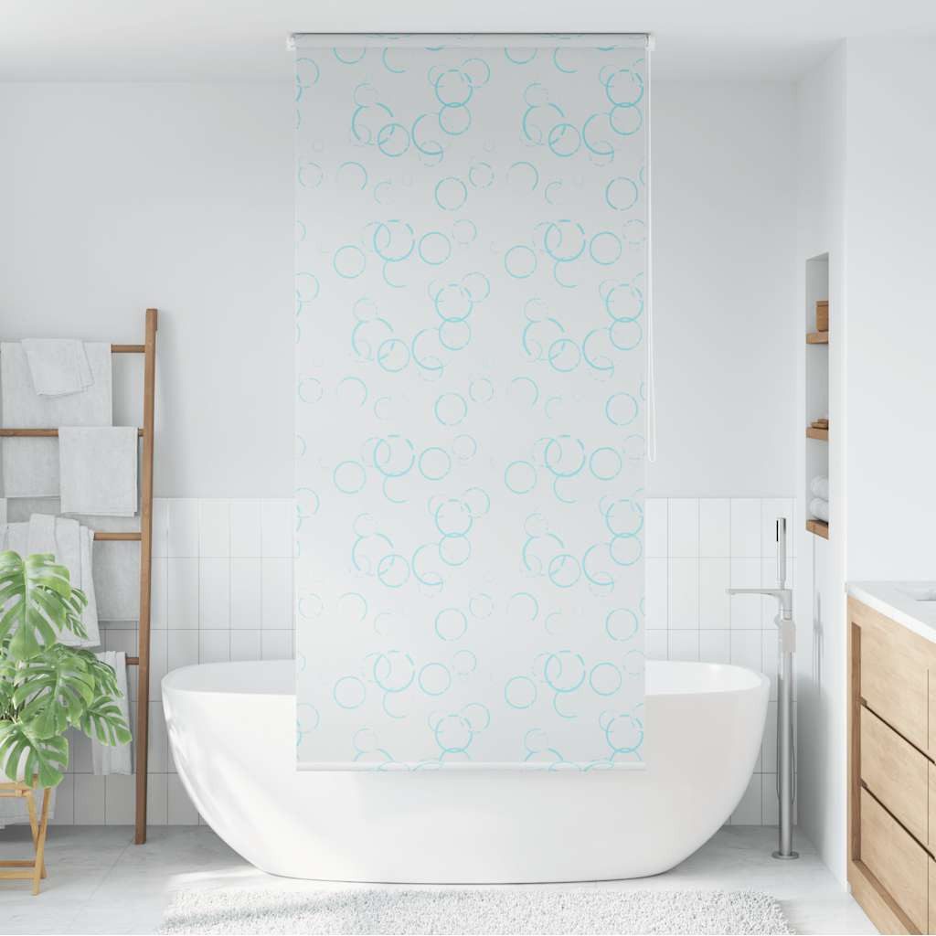 vidaXL Duschvorhang Duschrollo 100x240 cm Blasenmuster Breite 100 cm – Bild 2 von 5