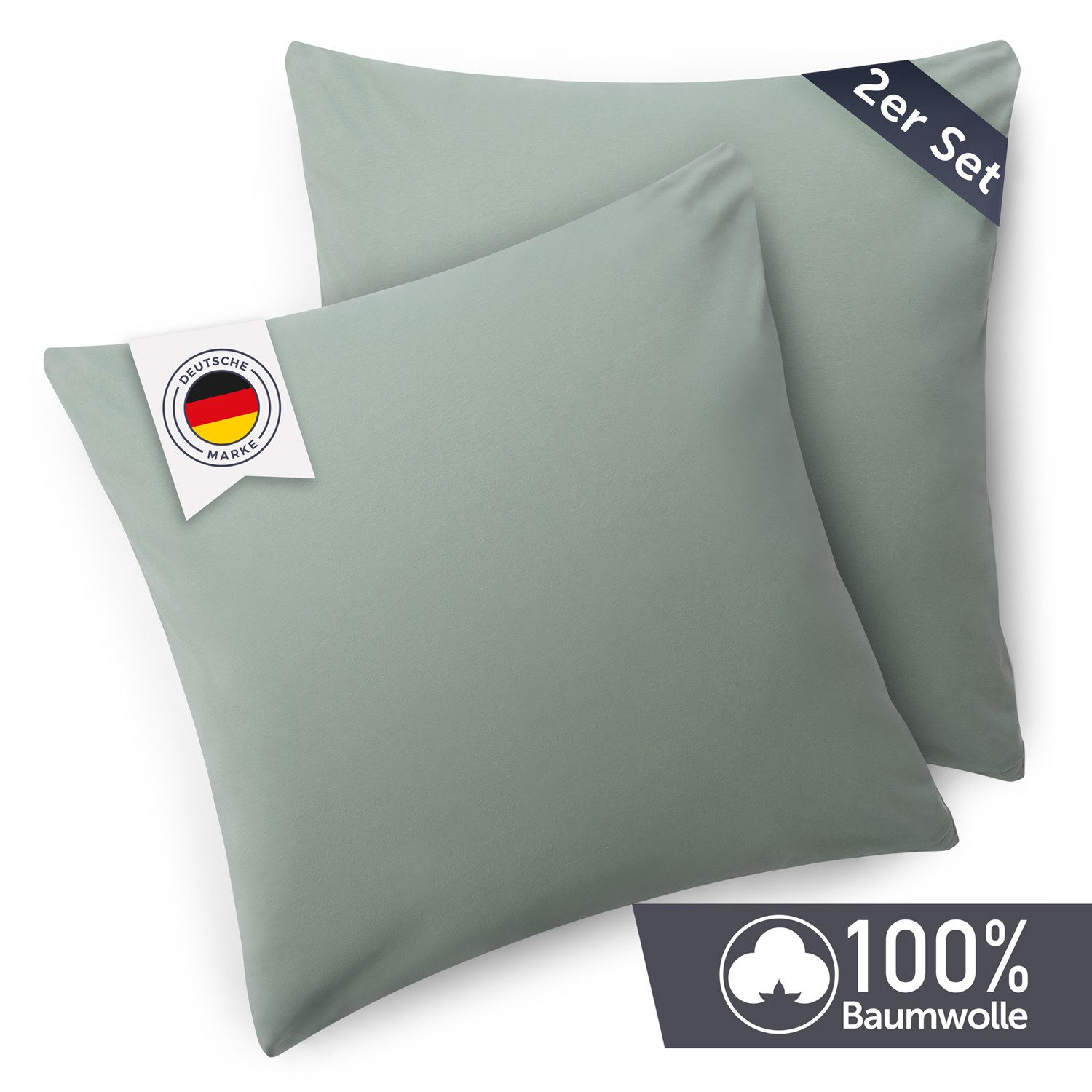 Blumtal Kissenbezug Premium Jersey 2er Set, günstig online kaufen