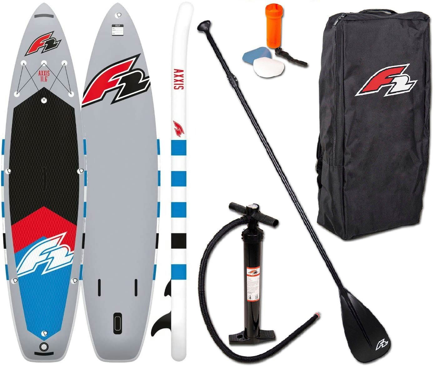 F2 Inflatable SUP-Board grey, 11,6 tlg) Axxis (Packung, 5