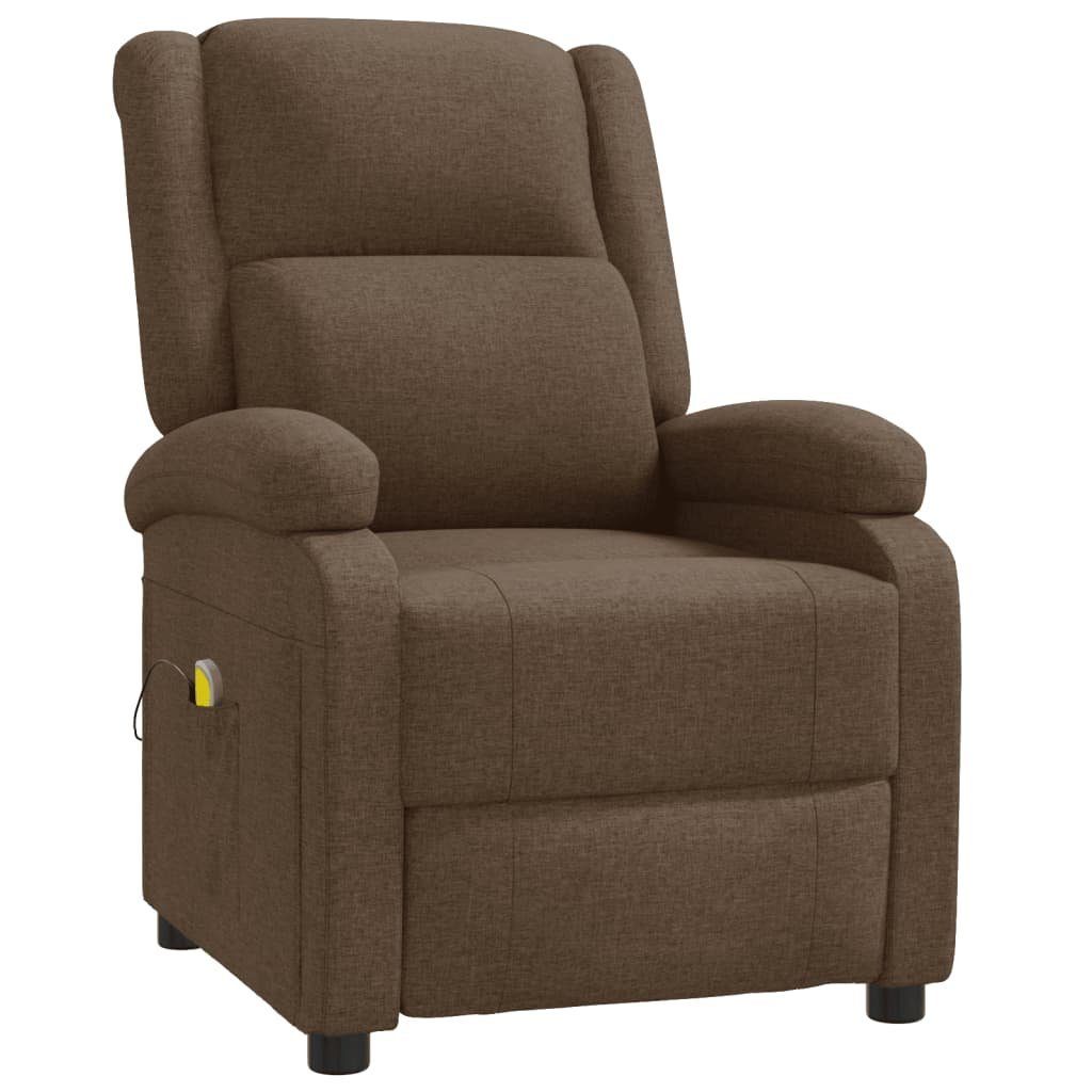 vidaXL Massagesessel Massagesessel Braun Stoff (1-St) günstig online kaufen