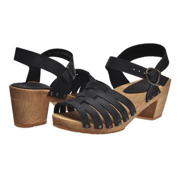 Sanita Wood-Silo Square Sandal Sandale Black Sandale