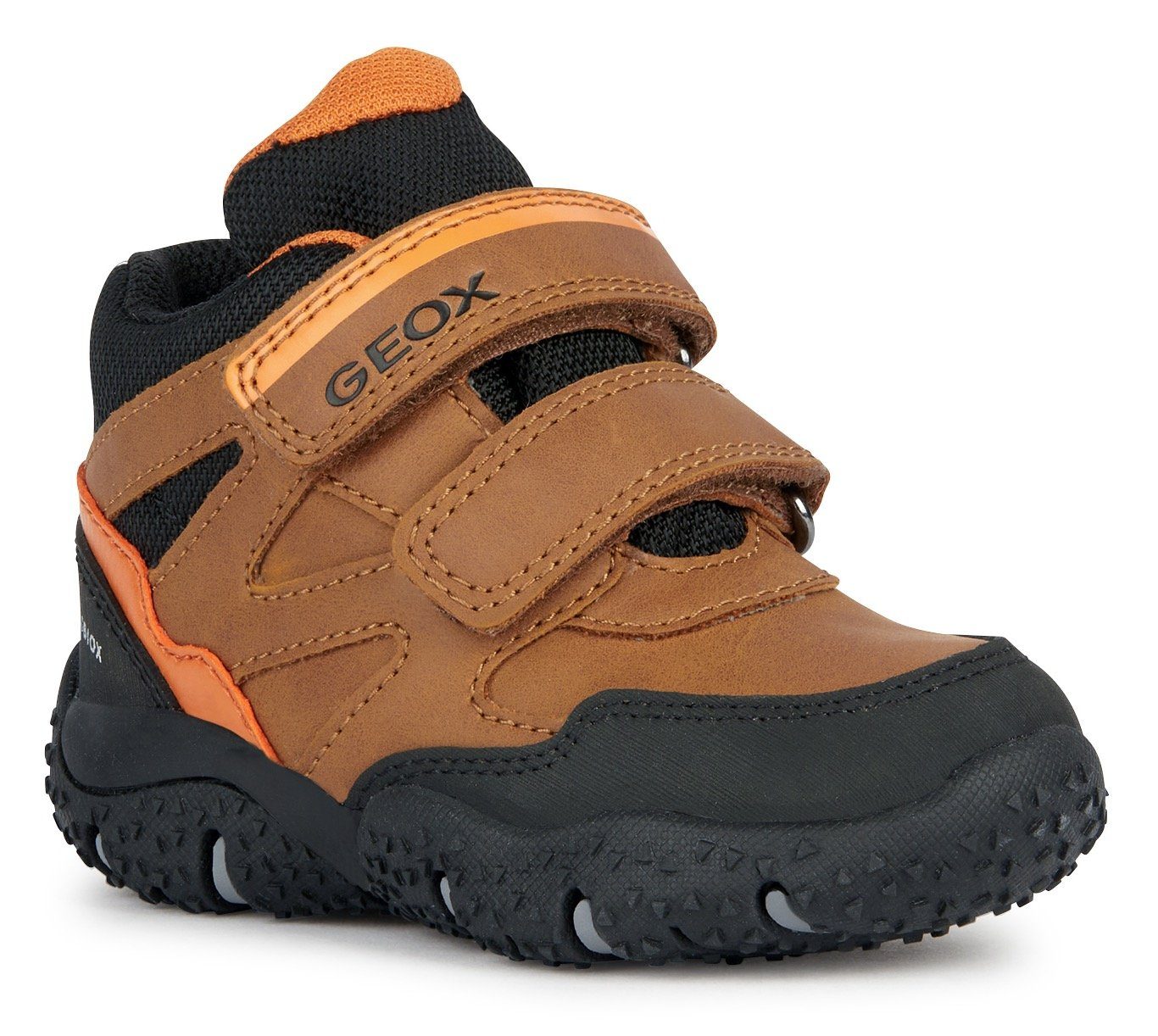 B BOY braun-schwarz-orange Geox mit B ABX BALTIC TEX-Ausstattung Lauflernschuh