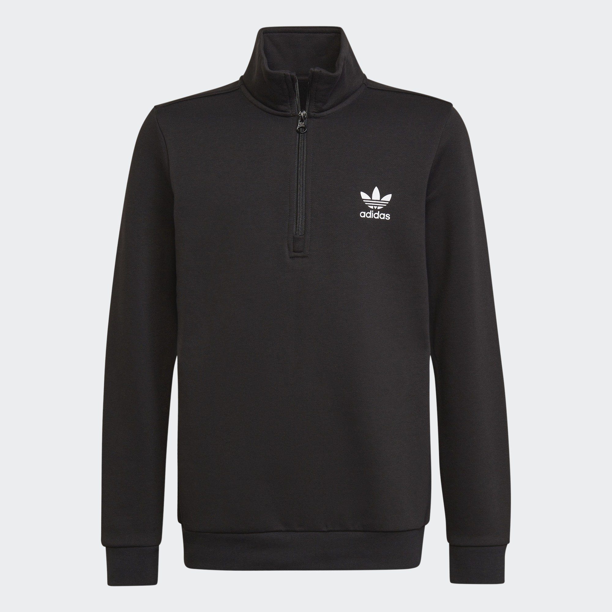 adidas Originals Langarmshirt Black SWEATSHIRT HALF-ZIP ADICOLOR