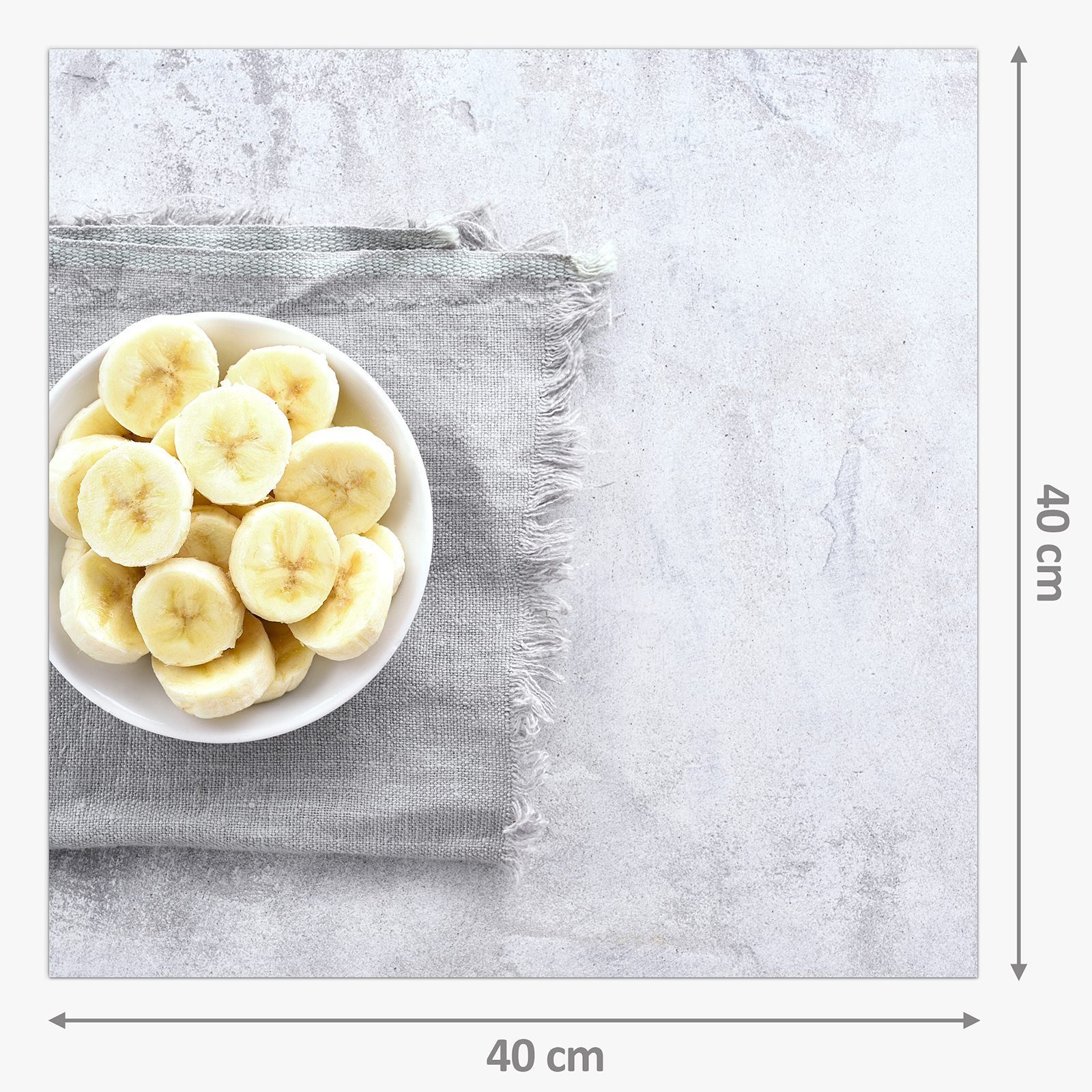 mit Spritzschutz Motiv in Küchenrückwand Schüssel Primedeco Glas Bananen Küchenrückwand