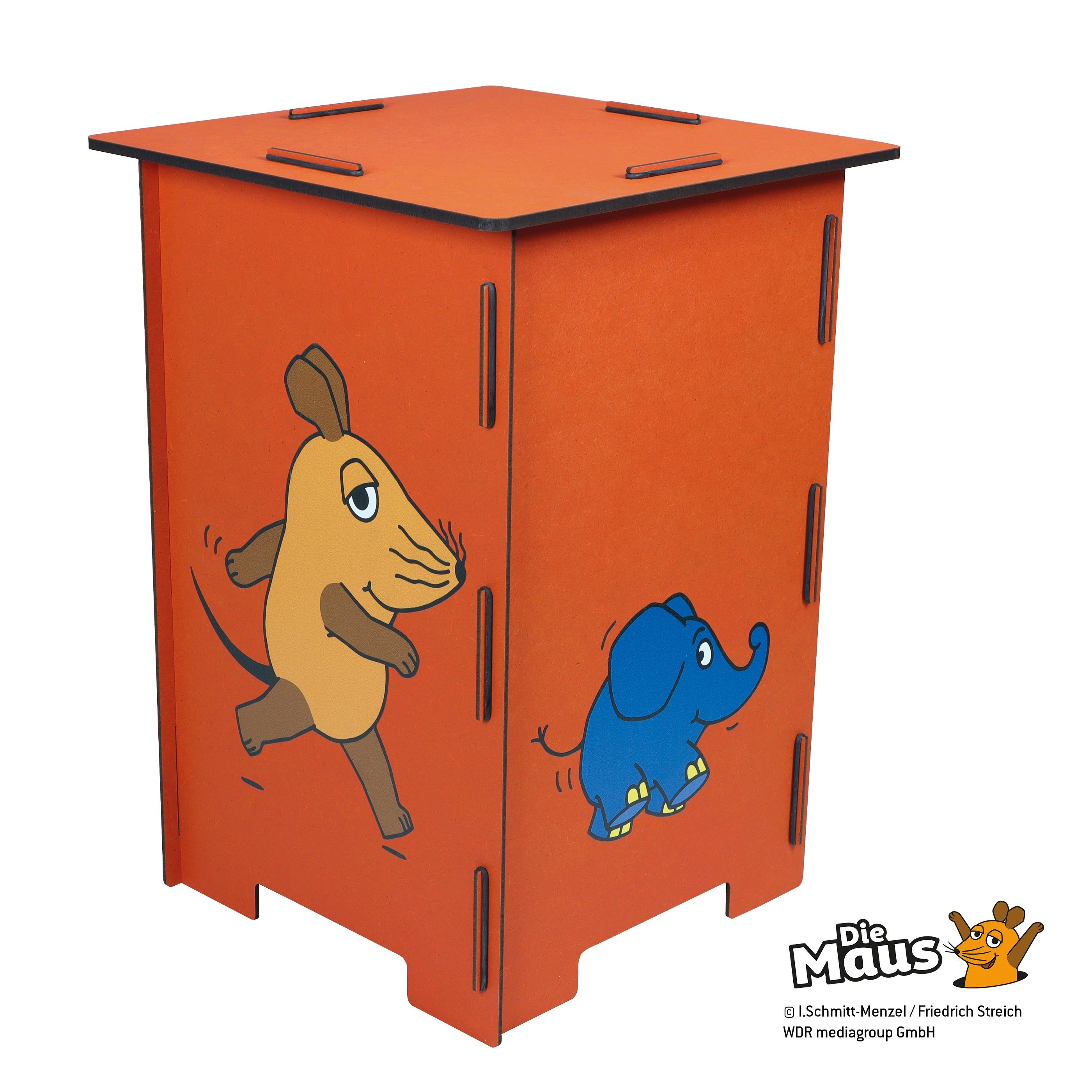 WERKHAUS® Kinderhocker Werkhaus Hocker mit Maus, Elefant und Ente PP9832