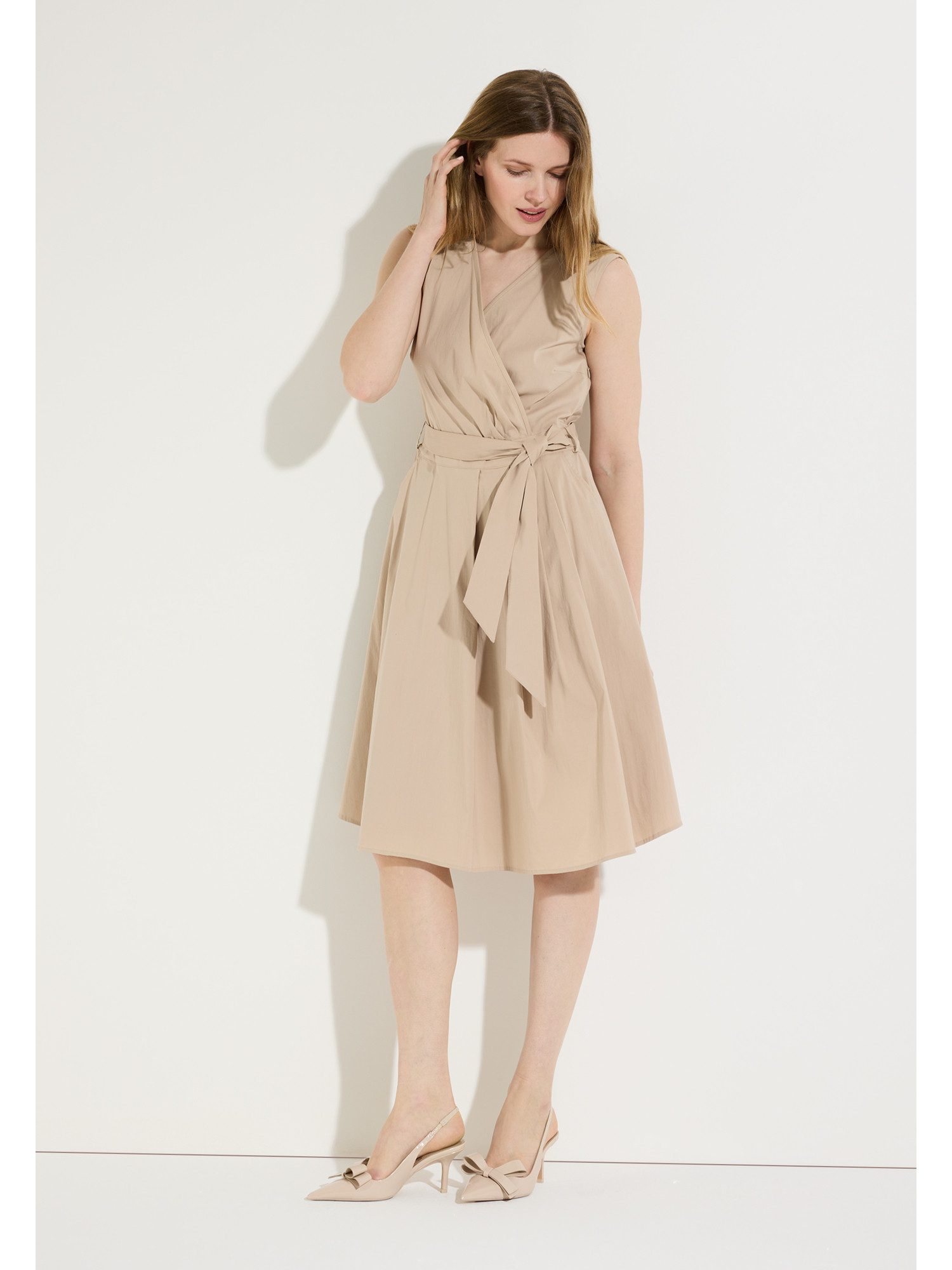 MORE&MORE Blusenkleid raffiniertes Midikleid, Wickeloptik