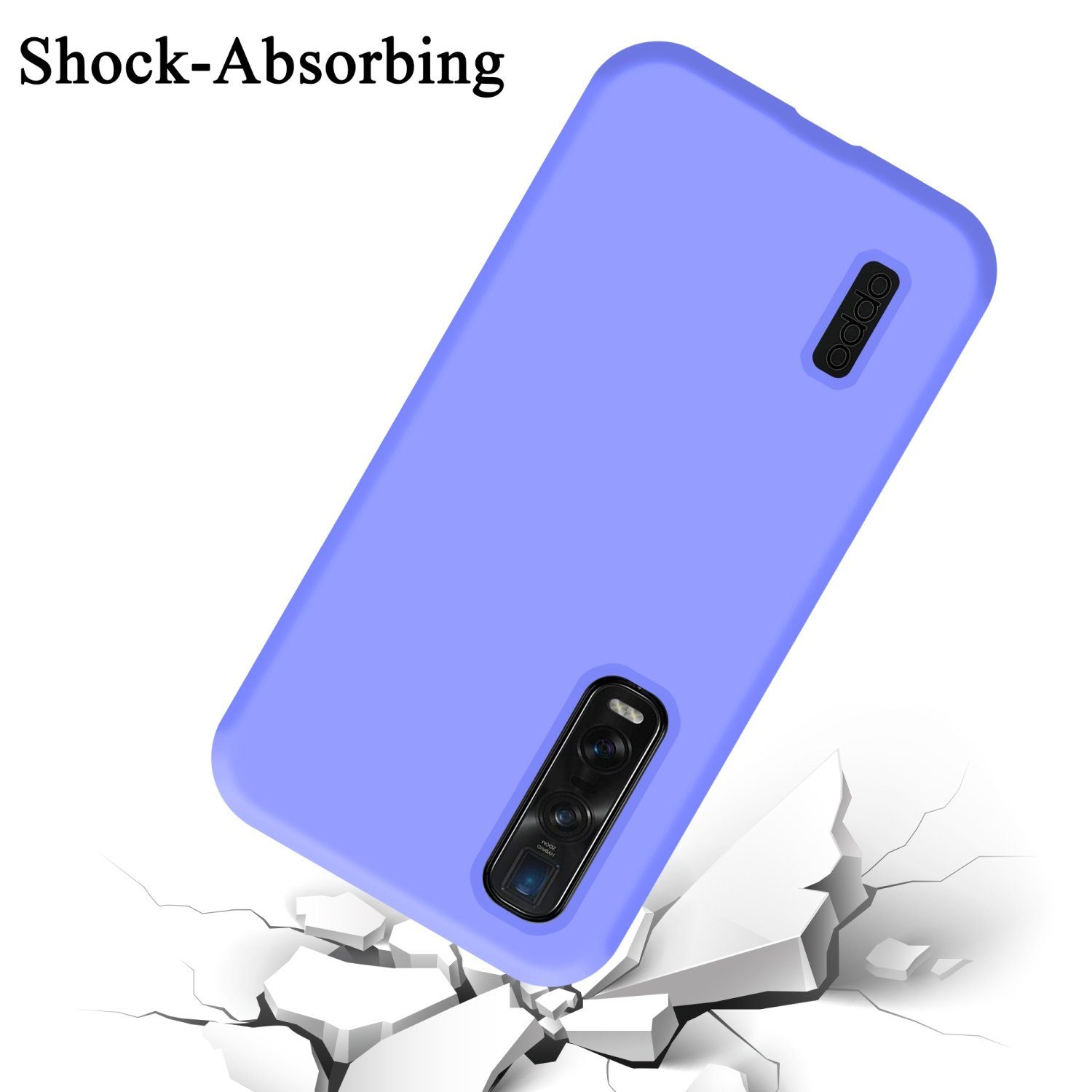 Cadorabo Handyhülle für Oppo FIND X2 PRO Hülle Oppo FIND X2 PRO, Flexible Hülle TPU Silikon Schutzhülle Back Cover Case