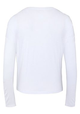 JETTE SPORT Langarmshirt mit Label-Akzenten