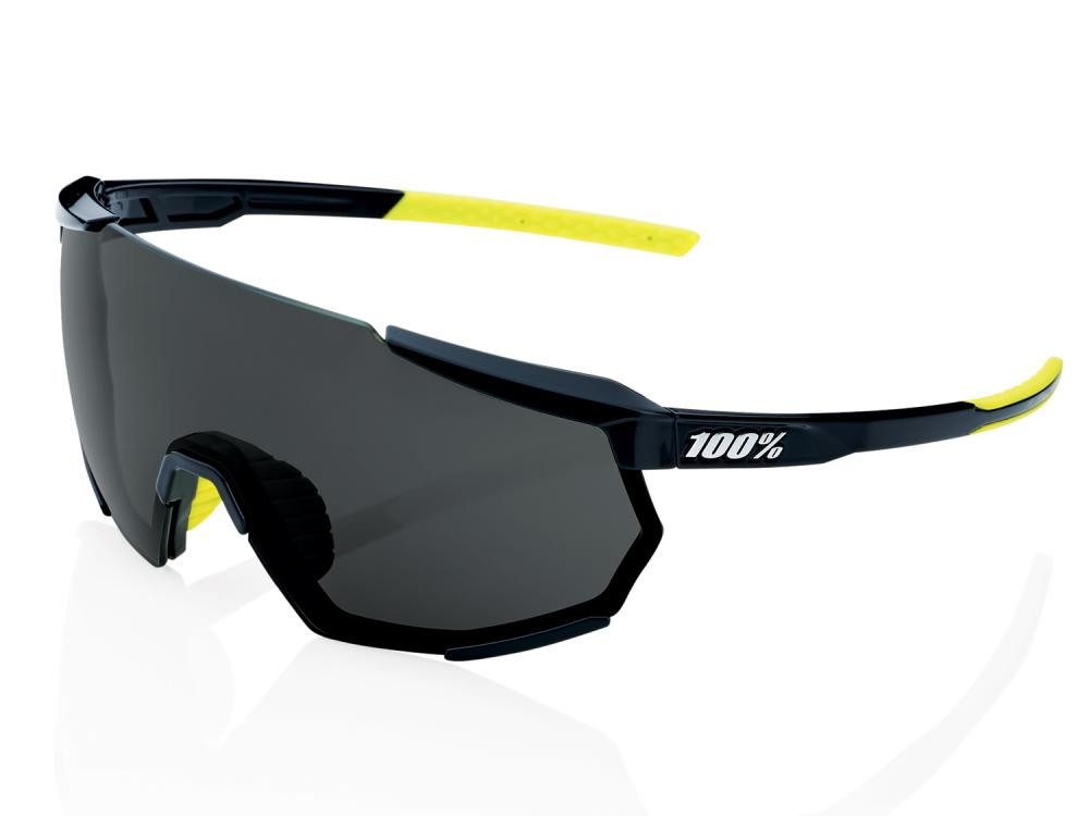 100% Sportbrille 100% Racetrap 3.0 - Smoke Lens unis gloss black - maximale Sicht und P